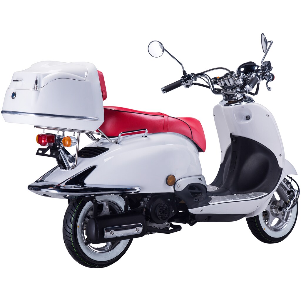 GT UNION Motorroller »Strada«, 50 cm³, 45 km/h, Euro 5, 3 PS, (Set), mit Topcase