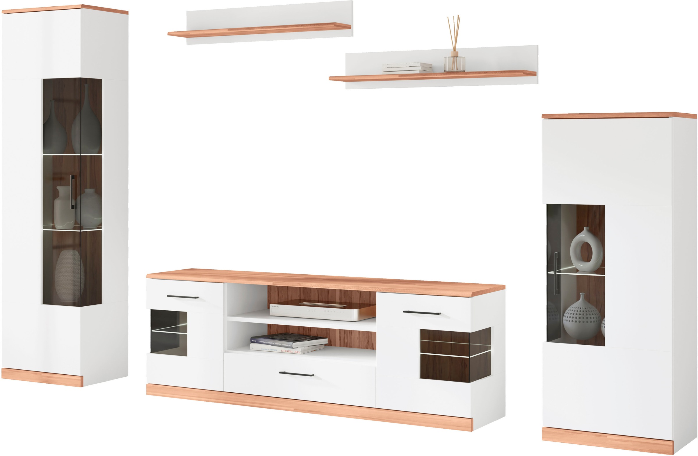 Home affaire Wohnwand "Ribe Wohnwand Set-5 St." Set, 5 Stk. tlg. günstig online kaufen