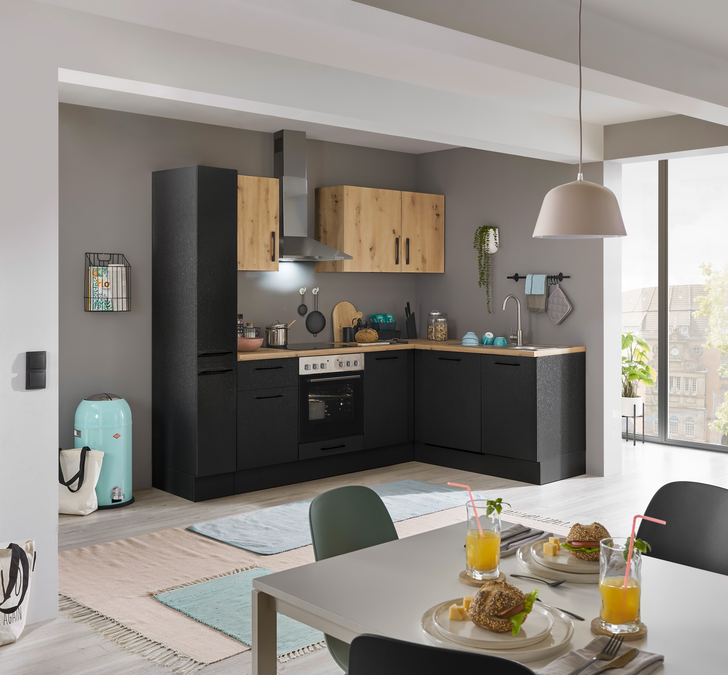 BASIC by Balculina Winkelküche »Turin«, Stellbreite 250x175 cm, wahlweise mit E-Geräten