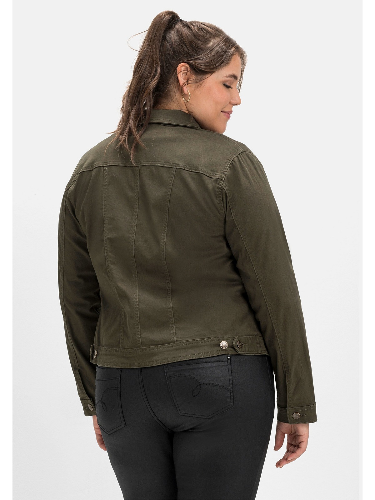 Sheego Kurzjacke »Große Größen«, ohne Kapuze, aus elastischem Twill, taillierte Form