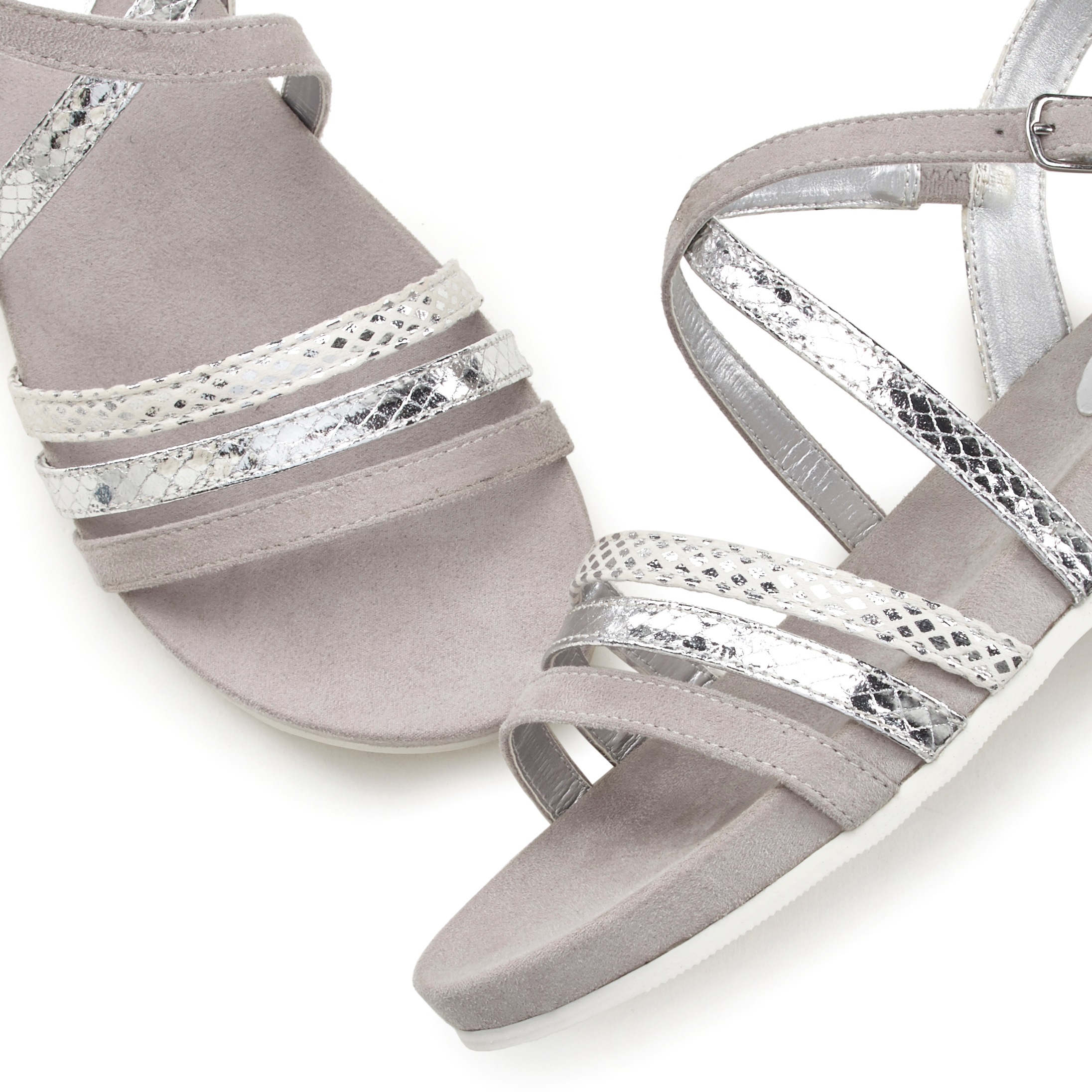 Thumbnail - LASCANA Sandale "Sommerschuh" Sandalette, Sommerschuh mit Metallic-Optik VEGAN