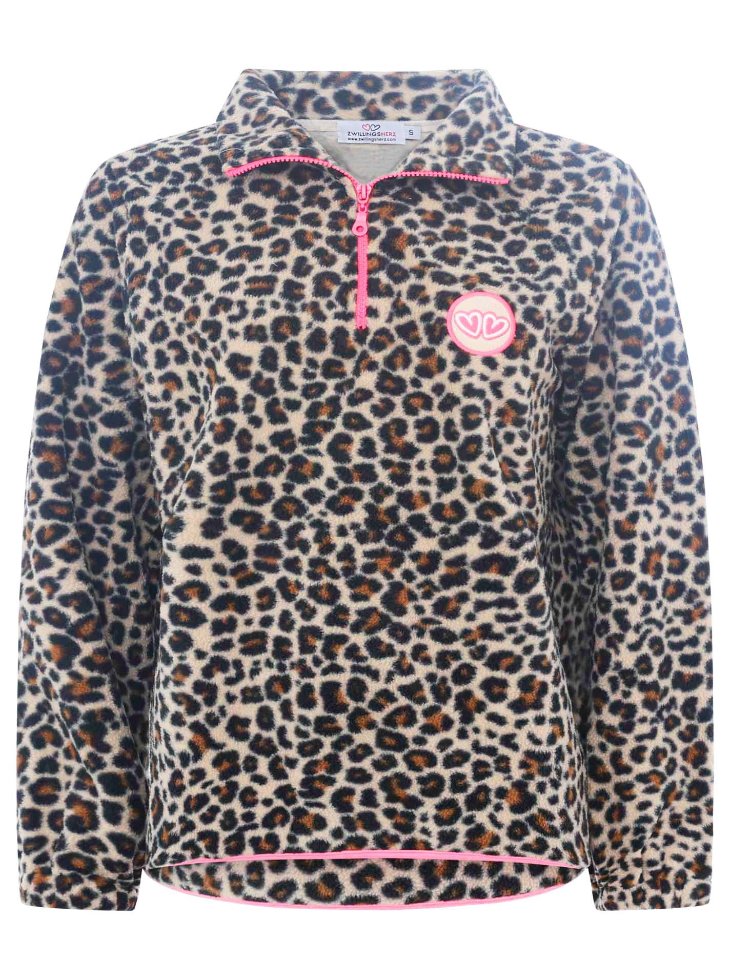 Zwillingsherz Troyer ""Leo Lover allover"", Stehkragen, Reißverschluss, Ani günstig online kaufen