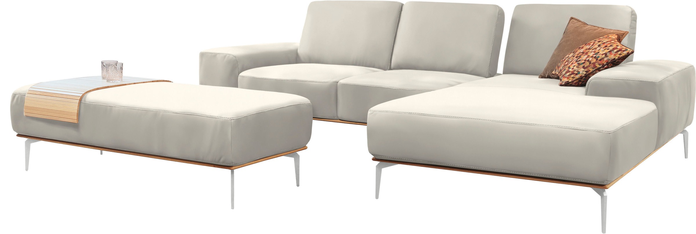 W.SCHILLIG Ecksofa "run, Designsofa mit tollem Sitzkomfort, L-Form", mit el günstig online kaufen