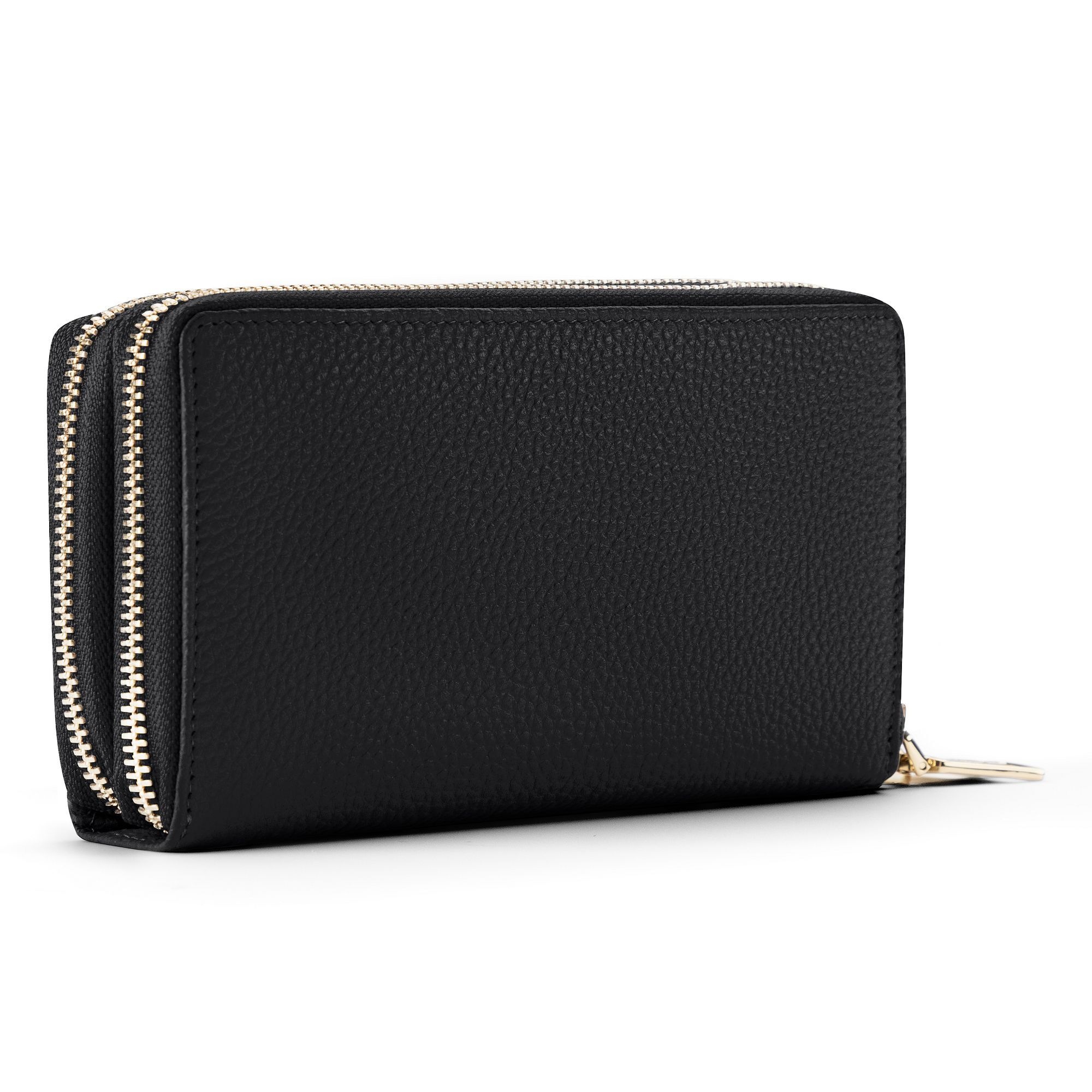 Lazarotti Geldbörse »Bologna Leather XL Double Zip-Around Geldbörse RFID Leder 20 cm«