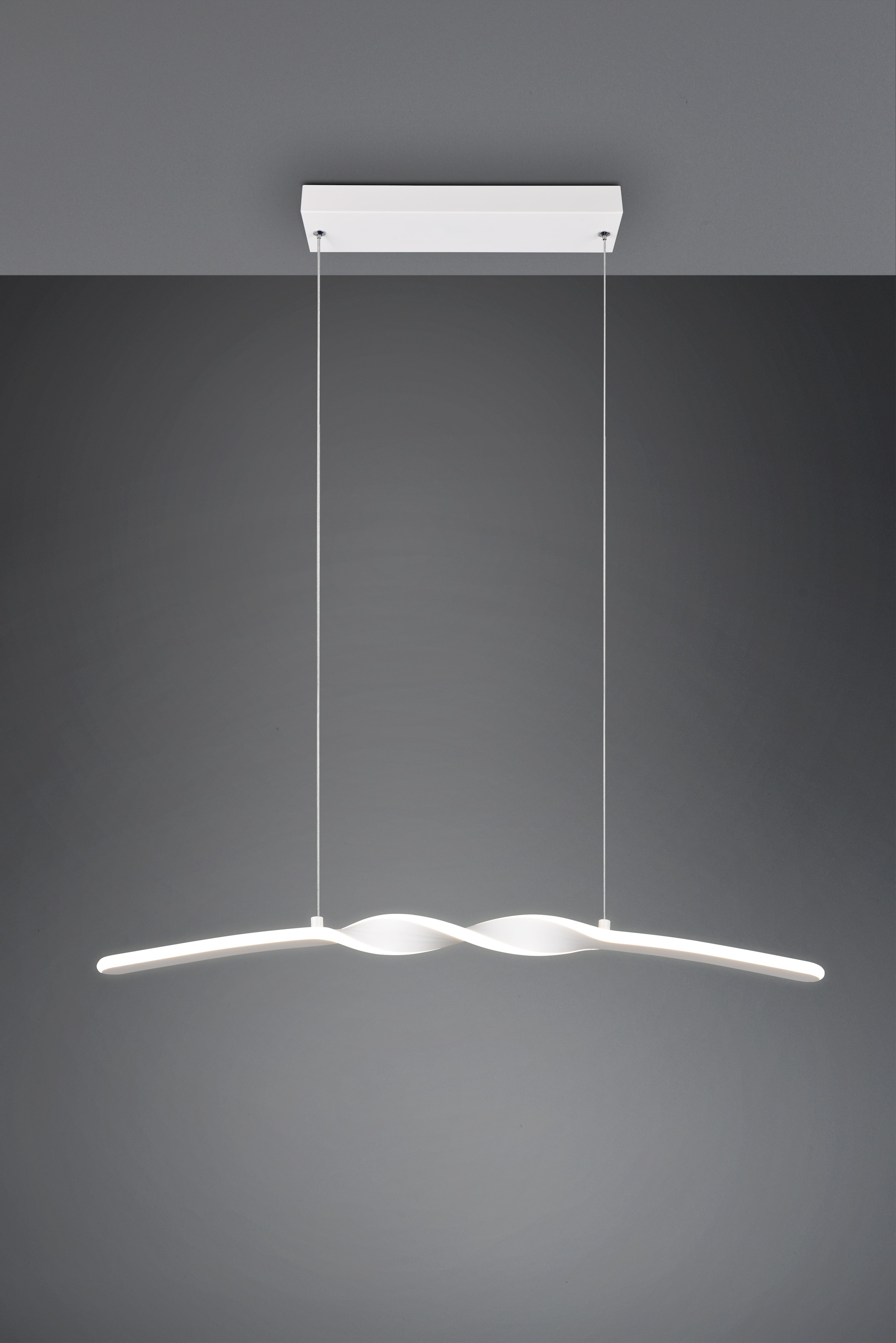 REALITY Leuchten LED Pendelleuchte »GINKO, Hängeleuchte LED 18W 2100 Lumen 4000K kaltweiß«, 1 flammig, Leuchtmittel LED-Board | LED fest integriert, Hängelampe Esszimmer, höhenverstellbar bis max 150cm, Breite 79 cm