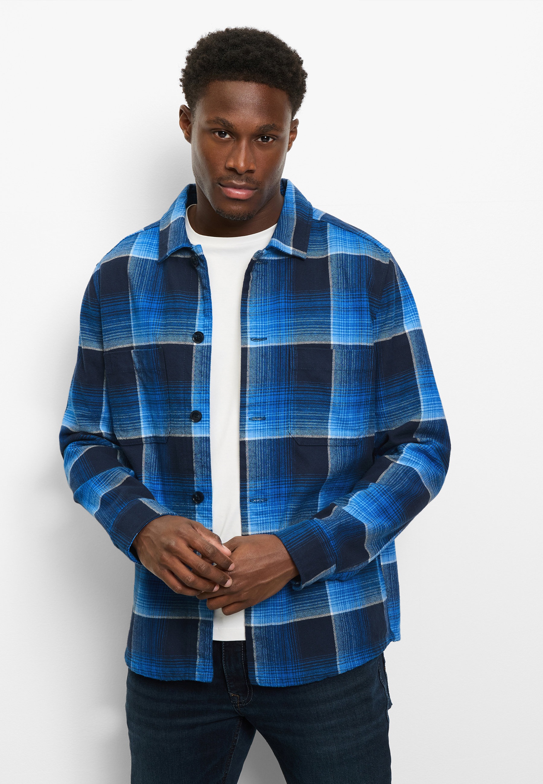 OLYMP Langarmhemd "OLYMP Casual, Overshirt"
