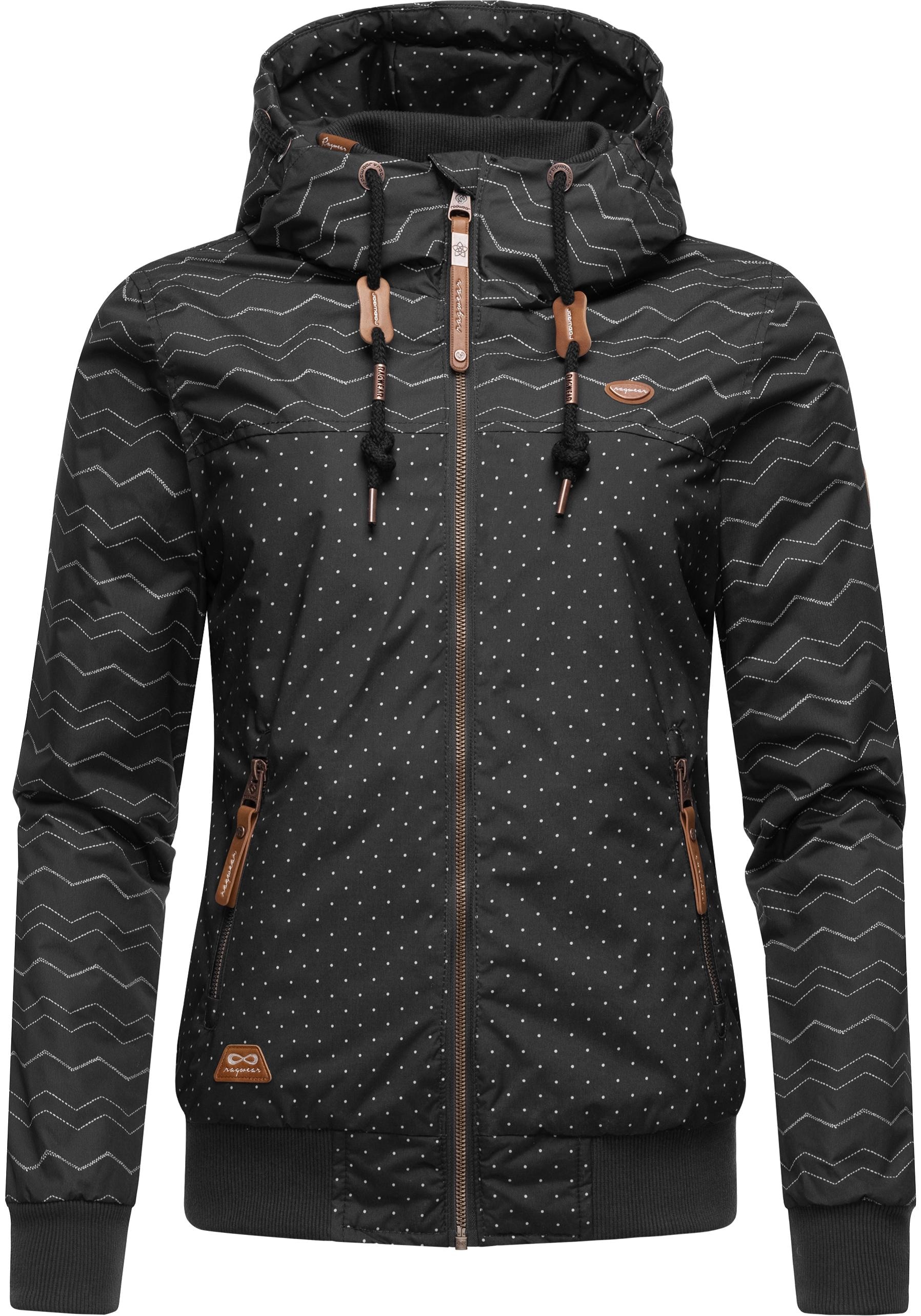 Ragwear Winterjacke »Nuggie Zig Zag Intl.«, mit Kapuze, stylische Damen Freizeitjacke mit Muster
