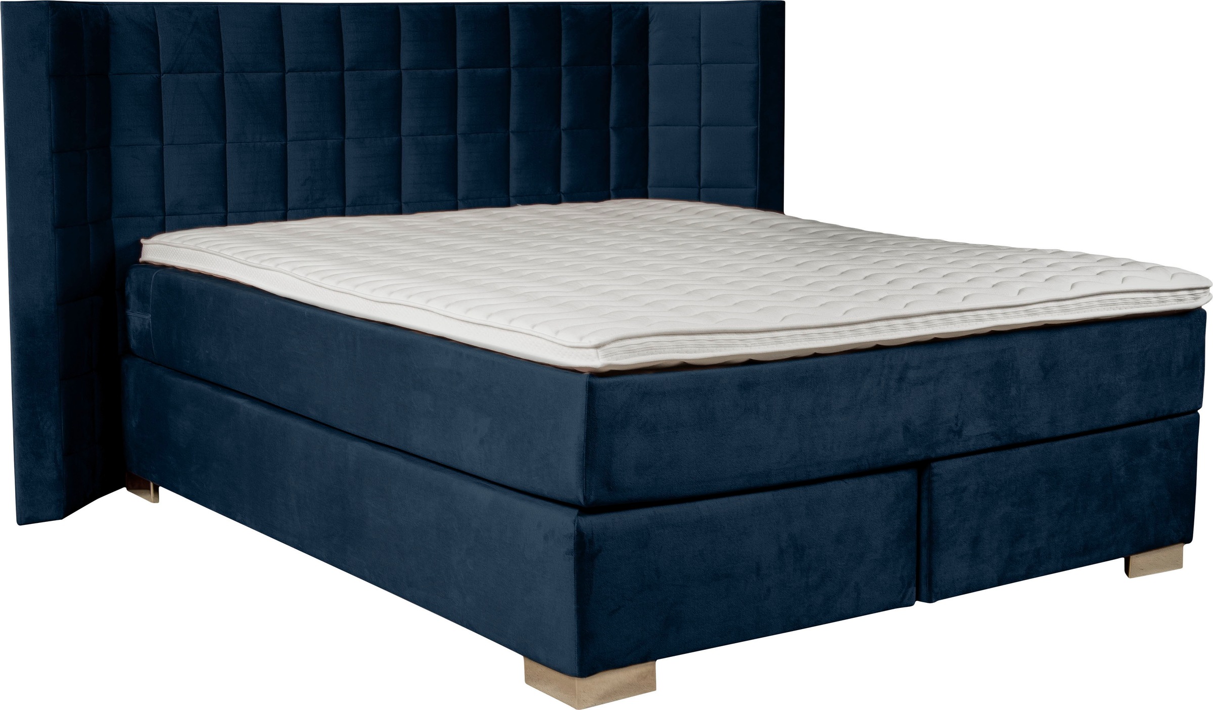 Home affaire Boxspringbett "Piazza" mit Steppung und Kopfteil mit seitliche günstig online kaufen