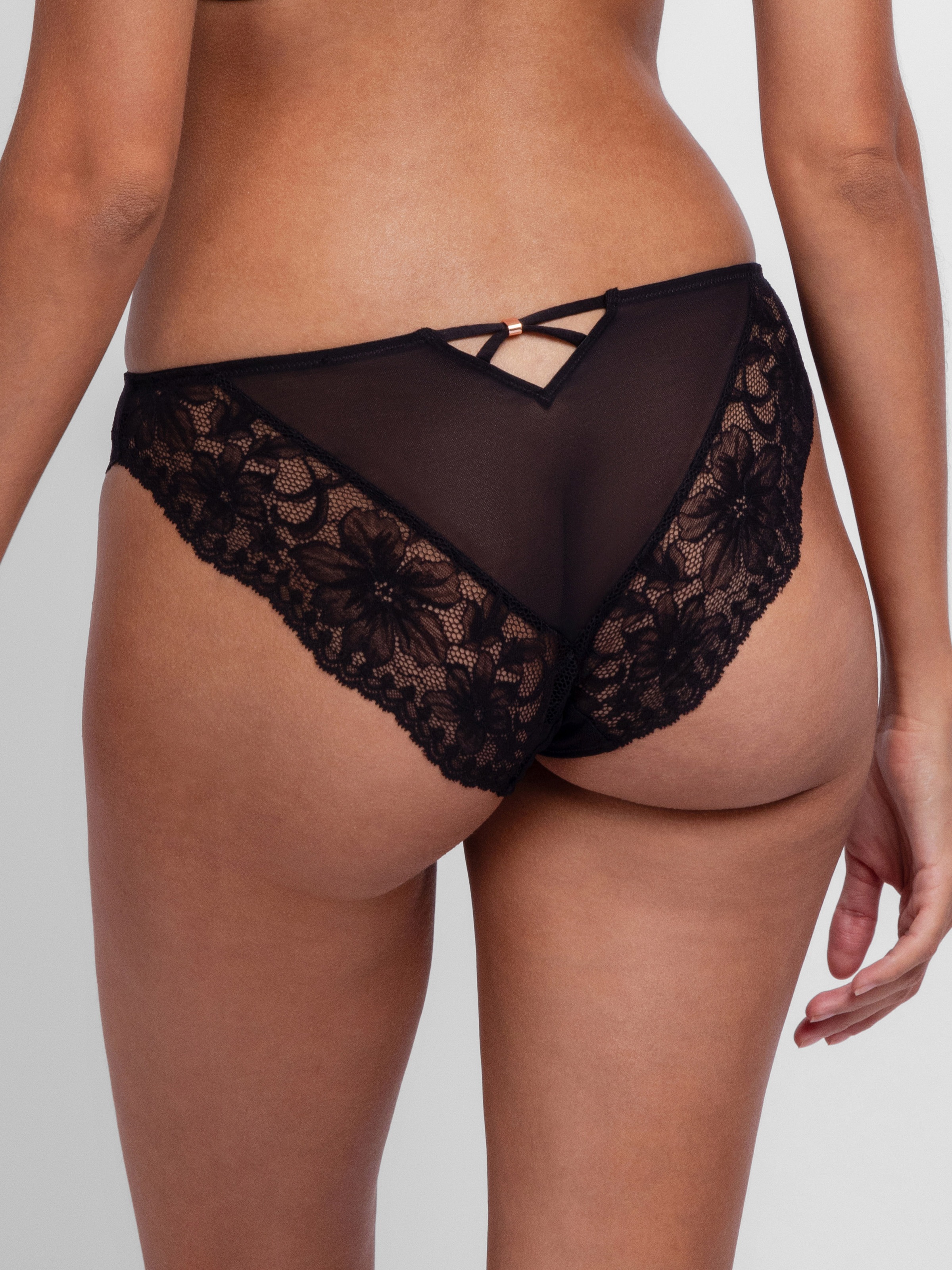 Thumbnail - Dorina Slip "JEMMA", florale Spitze, Mesh, elastisch, feminin