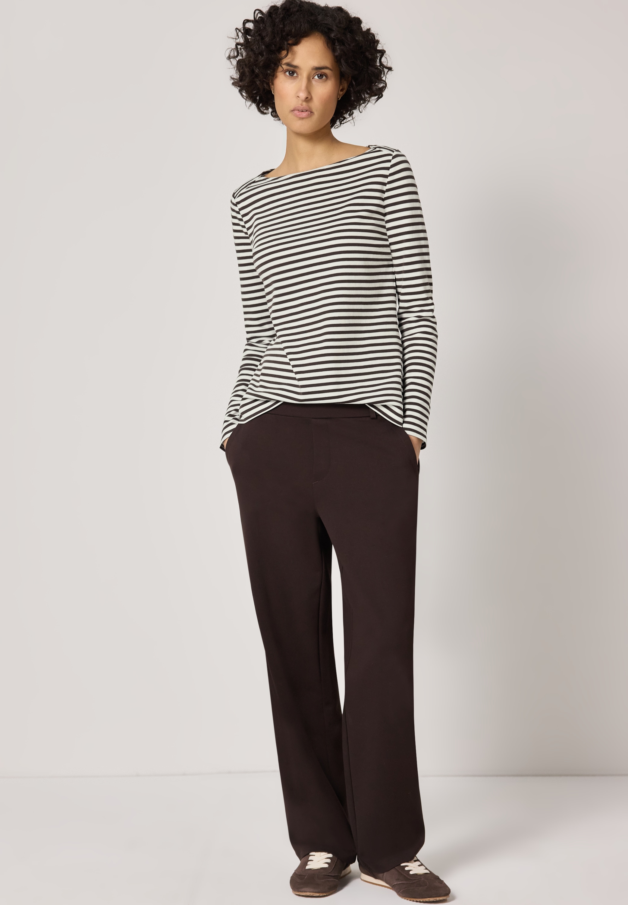 STREET ONE Langarmshirt mit U-Boot-Ausschnitt