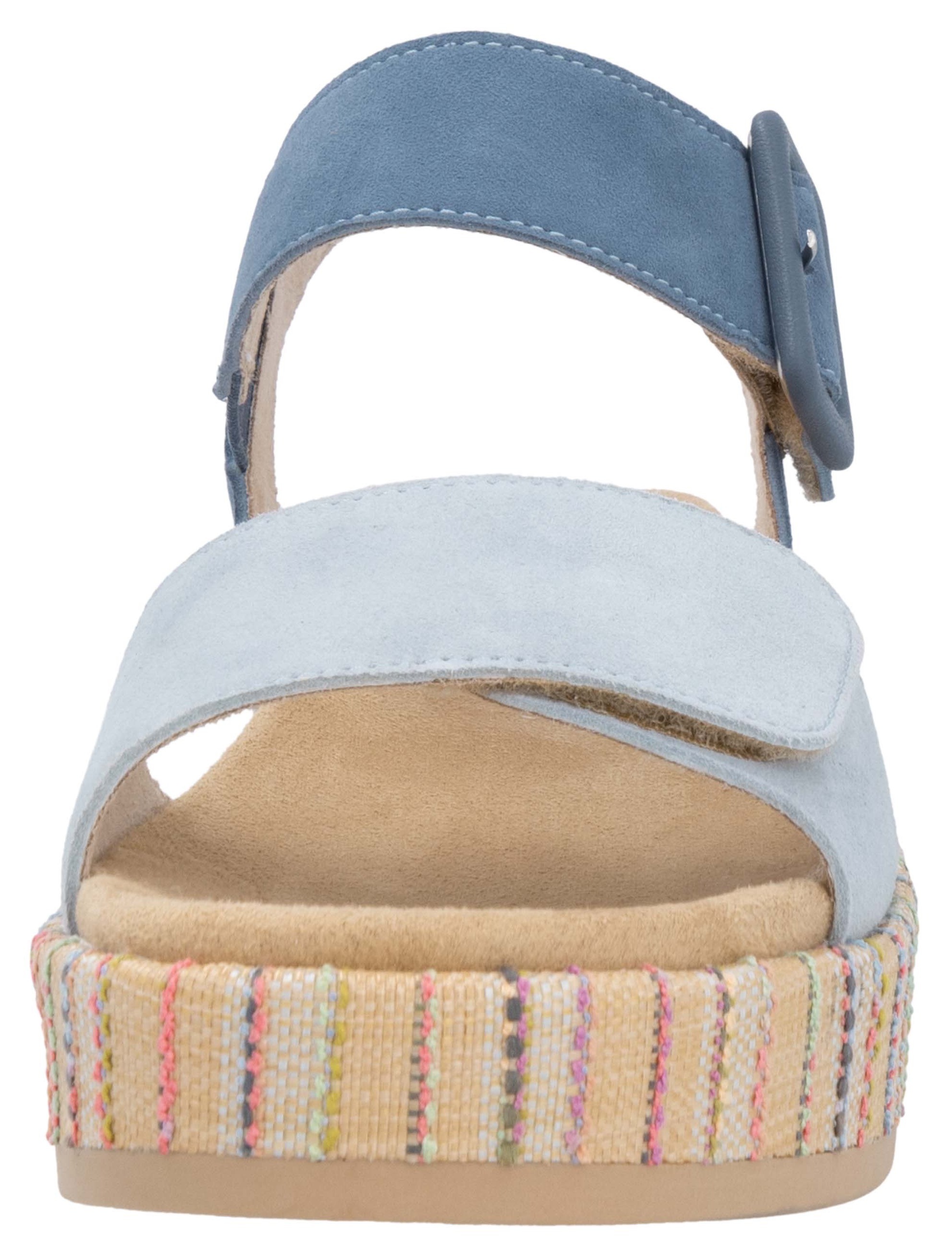 Remonte Sandalette »Elisabeth Hurley-Collection«, Keilabsatz, Sommerschuh, Riemchensandale mit bezogenem Plateau