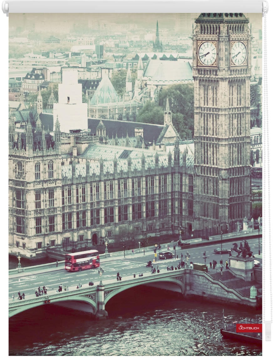 Westminster BAUR London Grau«, Bohren, LICHTBLICK Seitenzugrollo | Verdunkelung, verdunkelnd, ohne - »Rollo freihängend Verdunkelung-energiesparend, Klemmfix, bestellen ORIGINAL