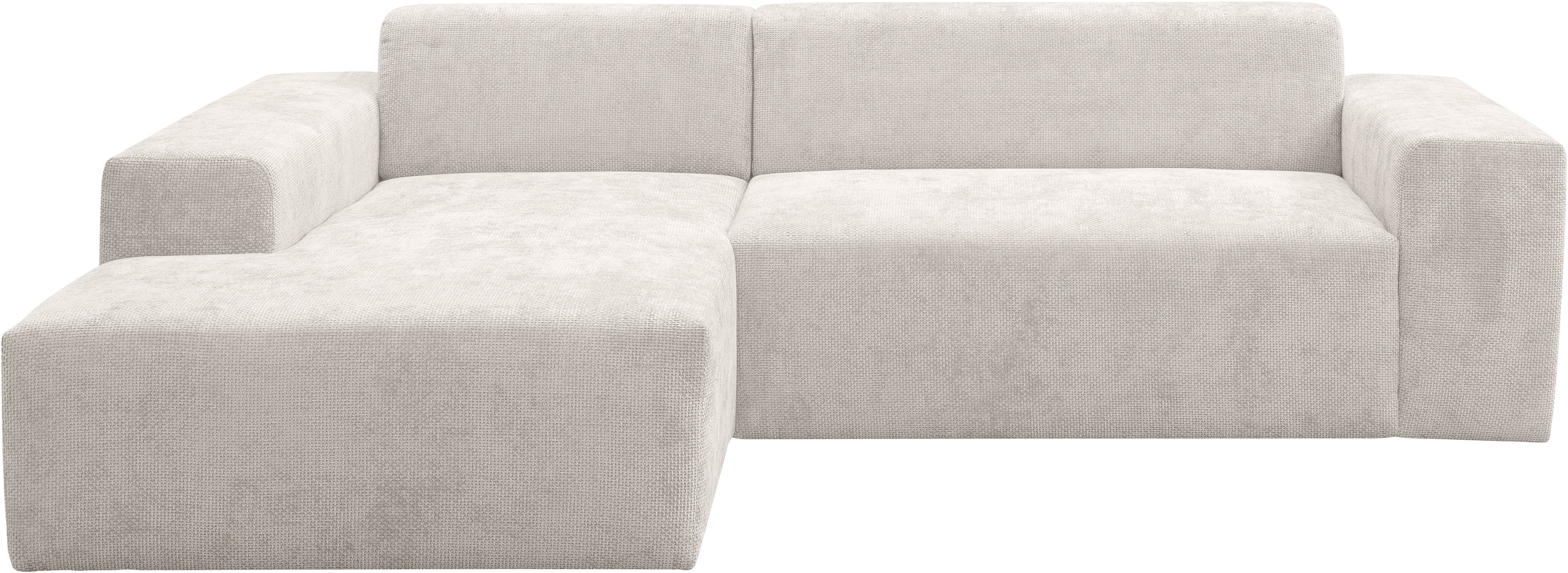WERK2 Ecksofa »Zeus-L modern und zeitlos, Breite 253cm, bequemes Sofa«, Curvy Trend Ecksofa mit urbaner Optik