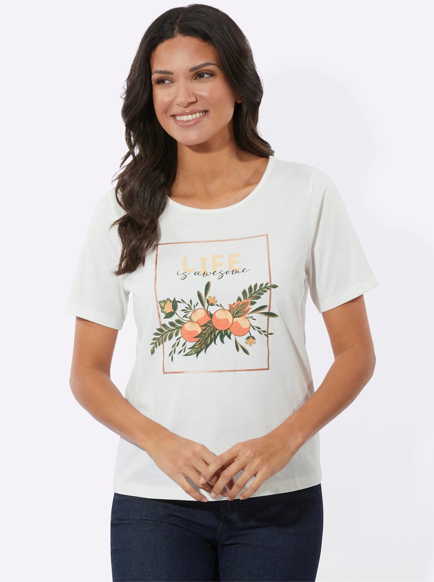 Classic Basics Kurzarmshirt "Rundhals-Shirt" 1 Stk. tlg. günstig online kaufen