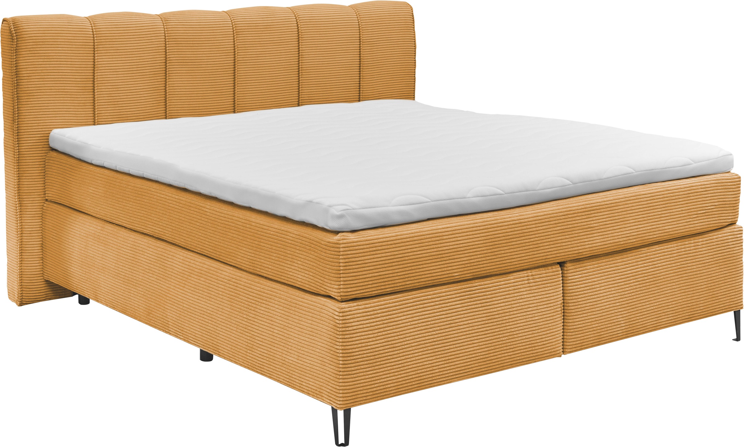 set one by Musterring Boxspringbett "Fairfield", Metallfuß schwarz, Kopftei günstig online kaufen