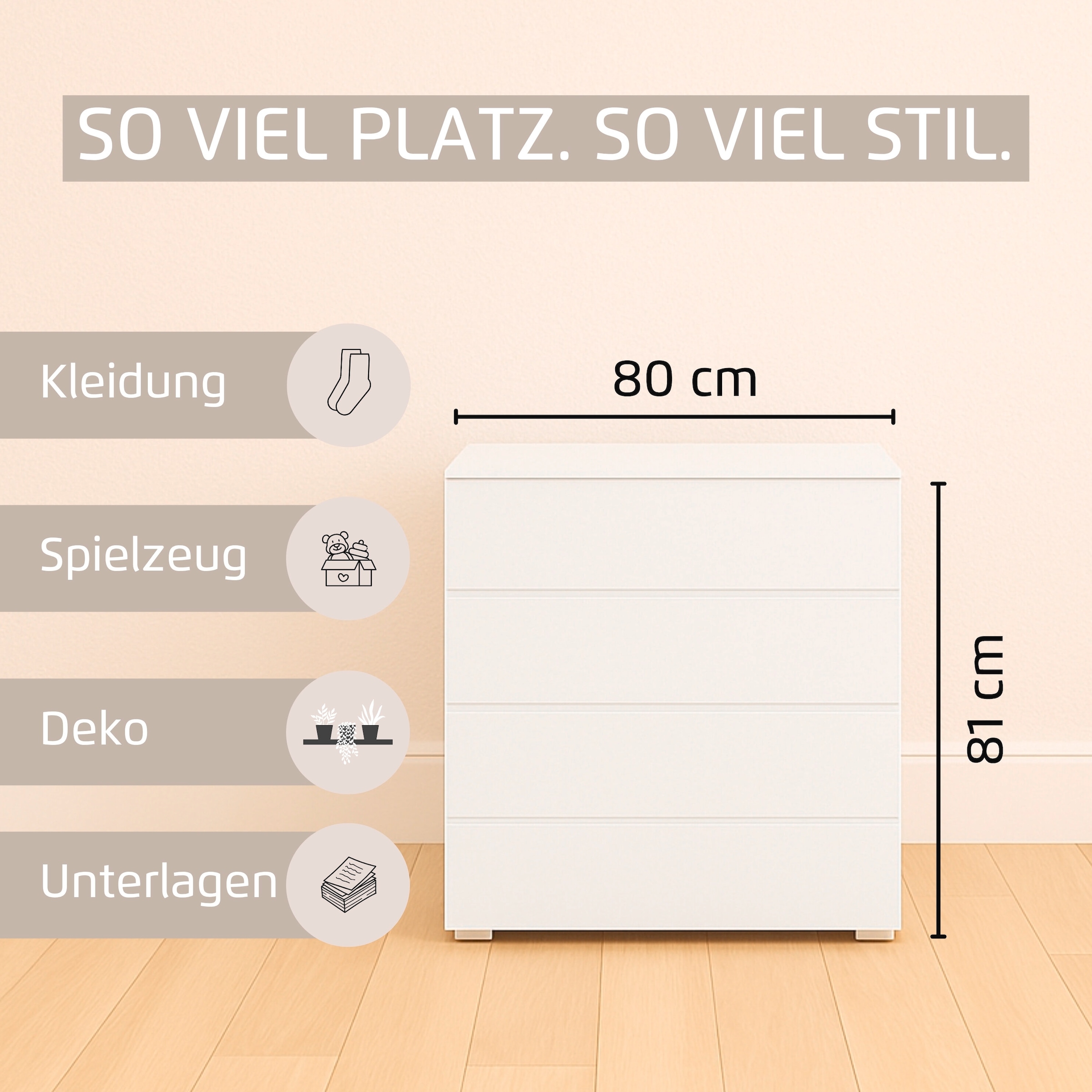 rauch Kommode »Joel« Breite 80 cm, 