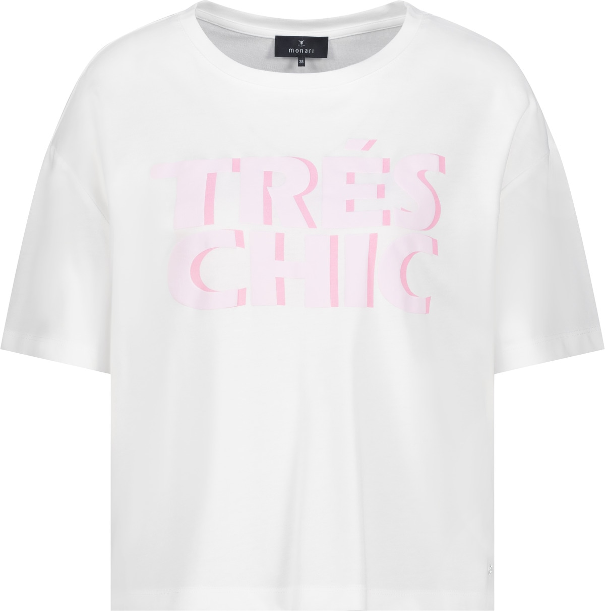 Monari Rundhalsshirt »Shirt Schrift« mit Buchstabenprint