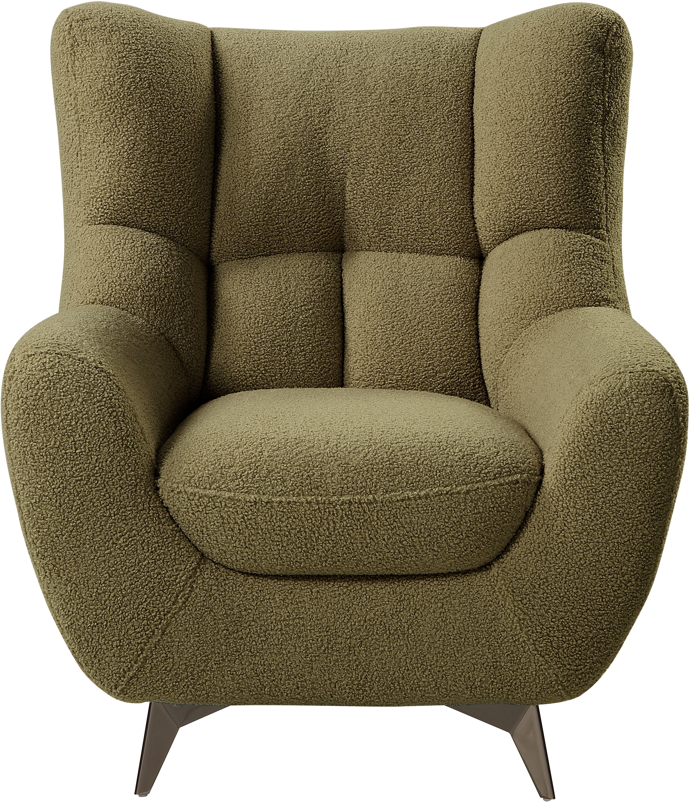 ATLANTIC home collection Sessel "Shawn" mit Federkern, trendy Bezug mit Ted günstig online kaufen