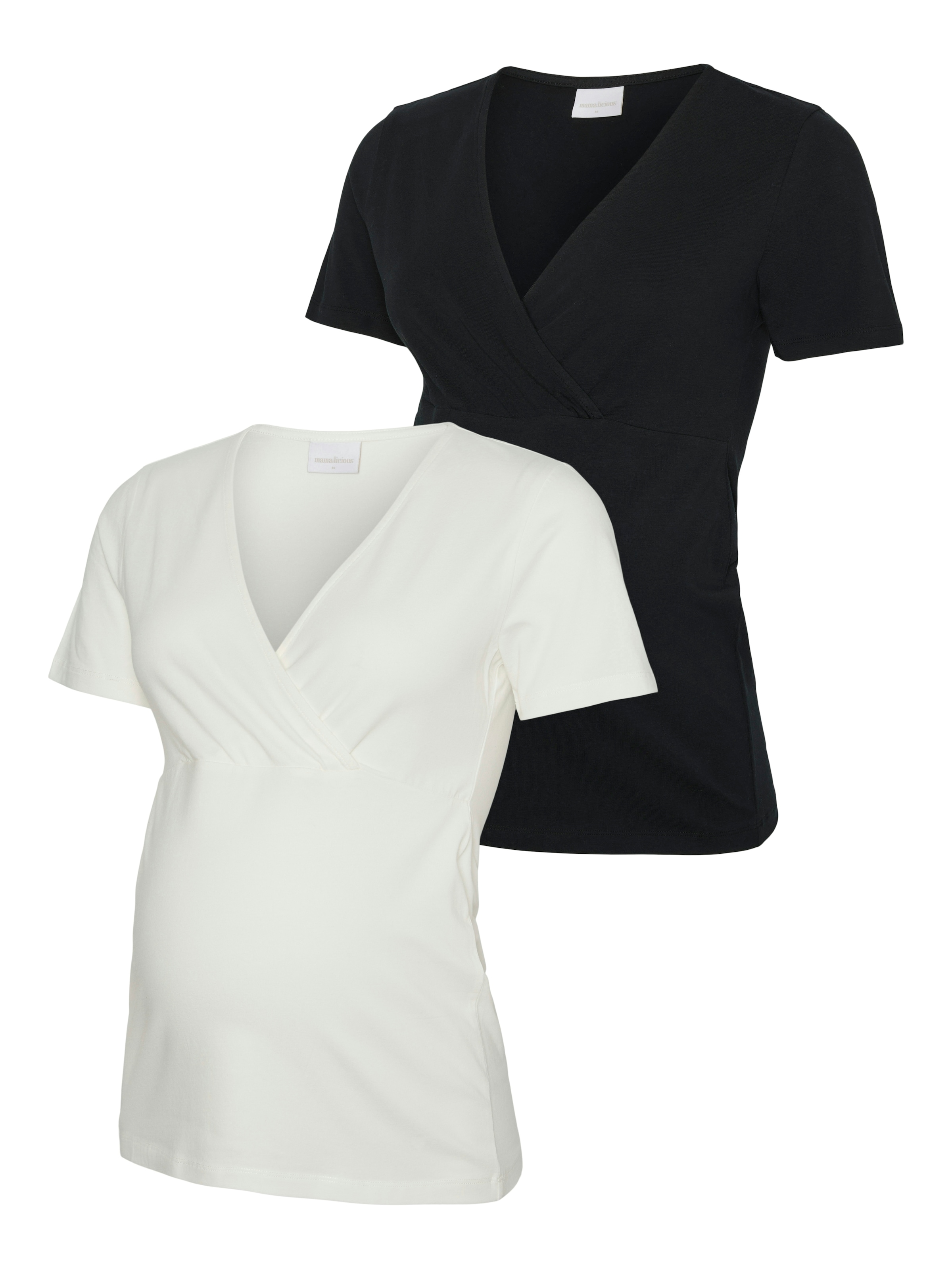 Mamalicious Umstandsshirt "MLKERRIE TESS SS JRS TOP 2F 2-P NOOS" Packung, 2 günstig online kaufen