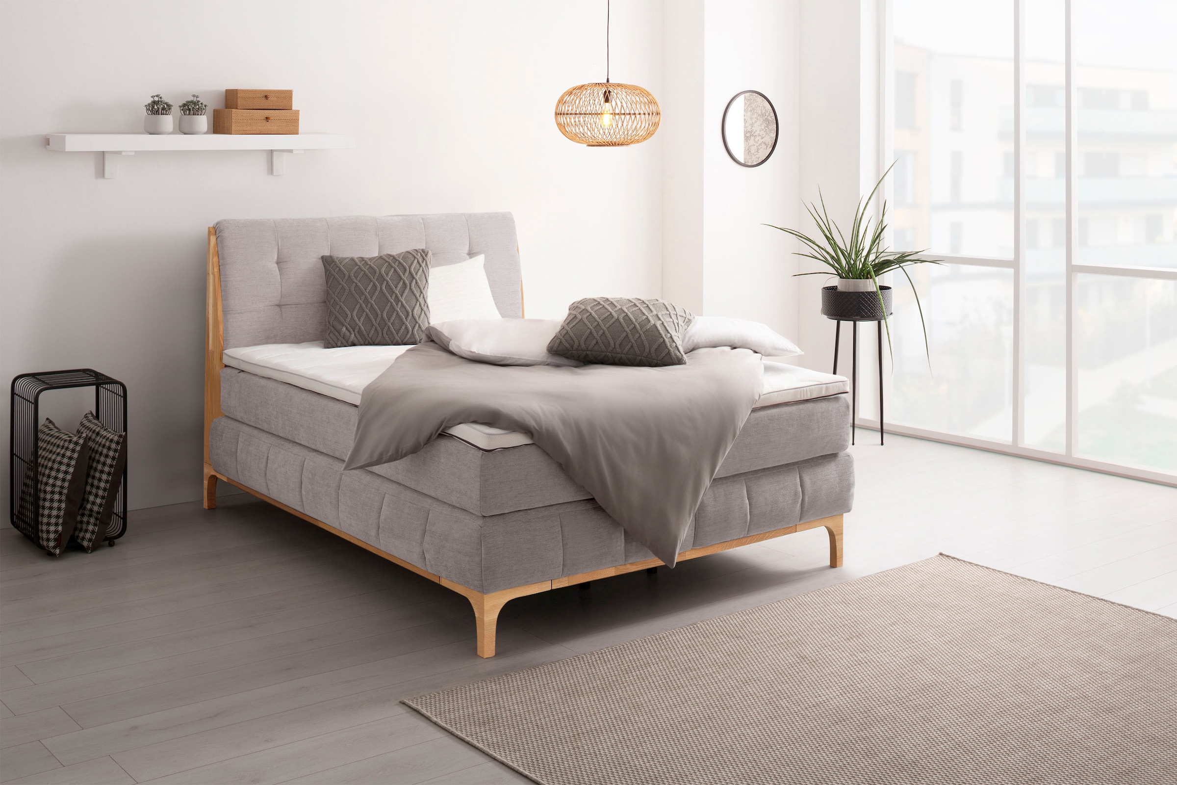 OTTO products Boxspringbett "Jelle" 5 Stk. tlg. zertifizierte, recycelte Be günstig online kaufen