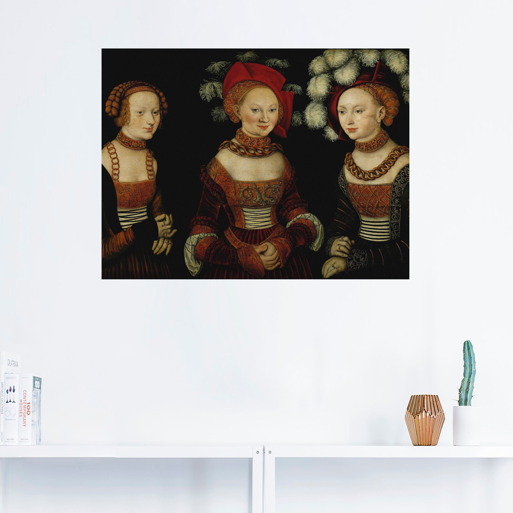 Artland Wandbild »Prinzessinnen Sibylla, Emilia, Sidonia«, Menschen, (1 St.), als Leinwandbild, Wandaufkleber oder Poster in versch. Größen