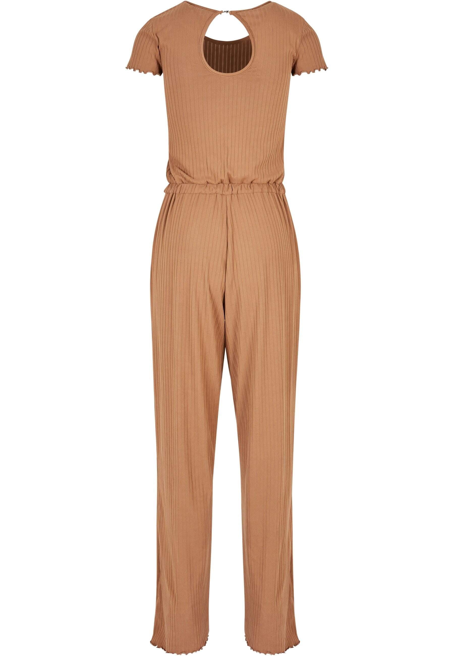 URBAN CLASSICS Jumpsuit »Urban Classics Damen Ladies Rib Wid Leg Jumpsuit«, (1 tlg.)