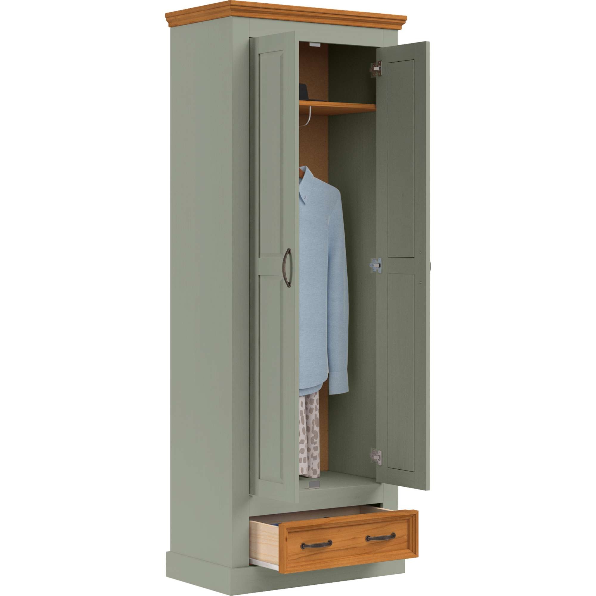 Home affaire Garderobenschrank »Selma«, mit 1 Boden und Ausziehkleiderstange, Breite 70 cm