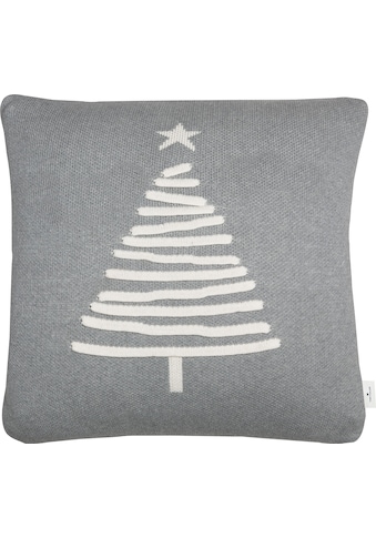 TOM TAILOR HOME Dekokissen »Knitted Shiny Tree« Gestri...