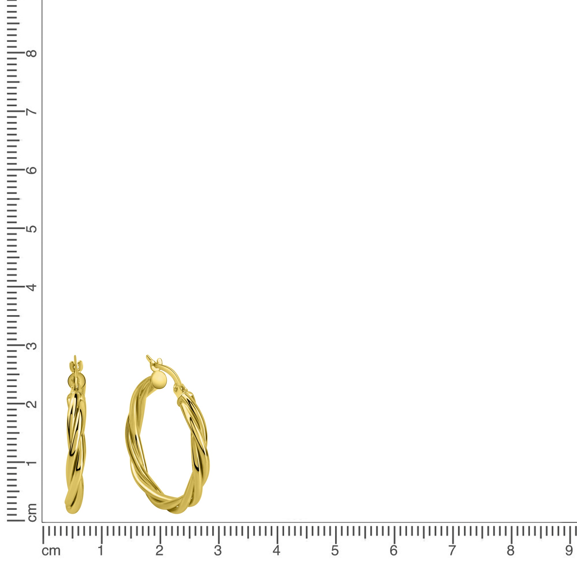 Fascination by Ellen K. Paar Creolen »585/- Gelbgold gedreht«