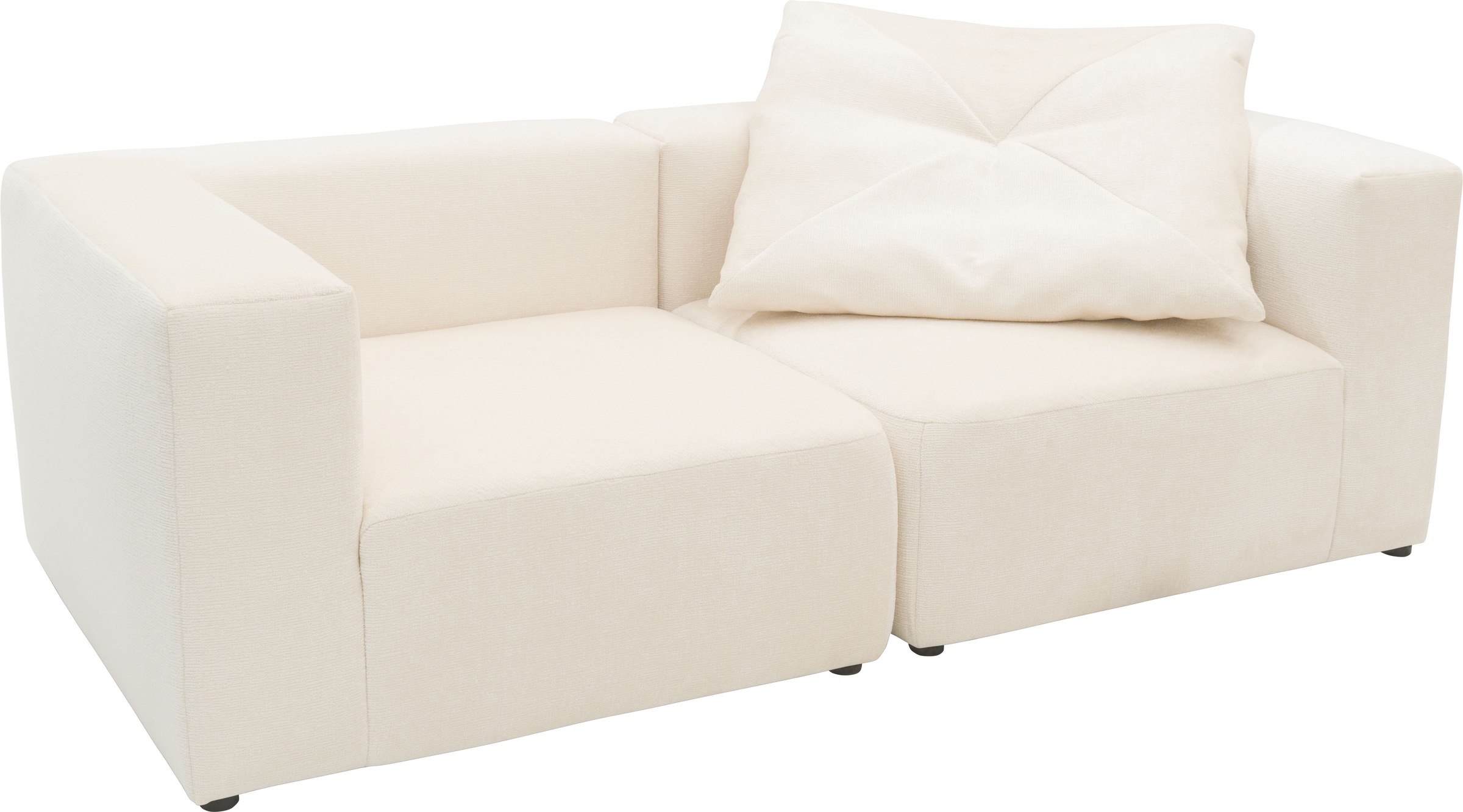 2-Sitzer HOME AFFAIRE "Utvik bestehend aus 2 Eckelementen", beige (creme), B:26cm H:69cm T:108cm, 100% Polyester, Sofas, bestehend aus einzelnen Modulen für individuelle Zusammenstellung 3