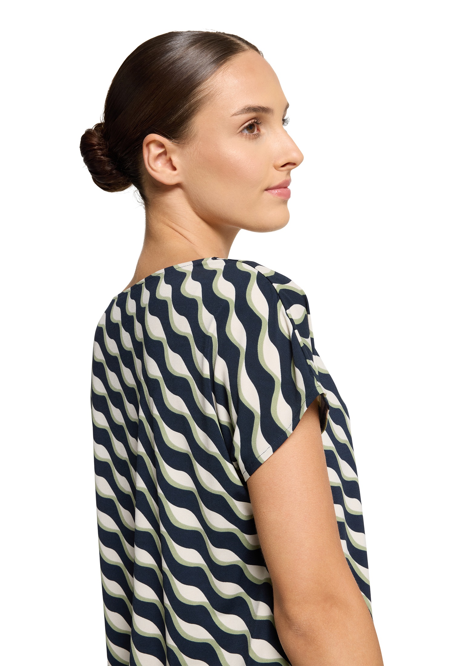 Betty Barclay Kurzarmshirt »Betty Barclay Damen Printshirt mit Wasserfallausschnitt«, (1 tlg.)