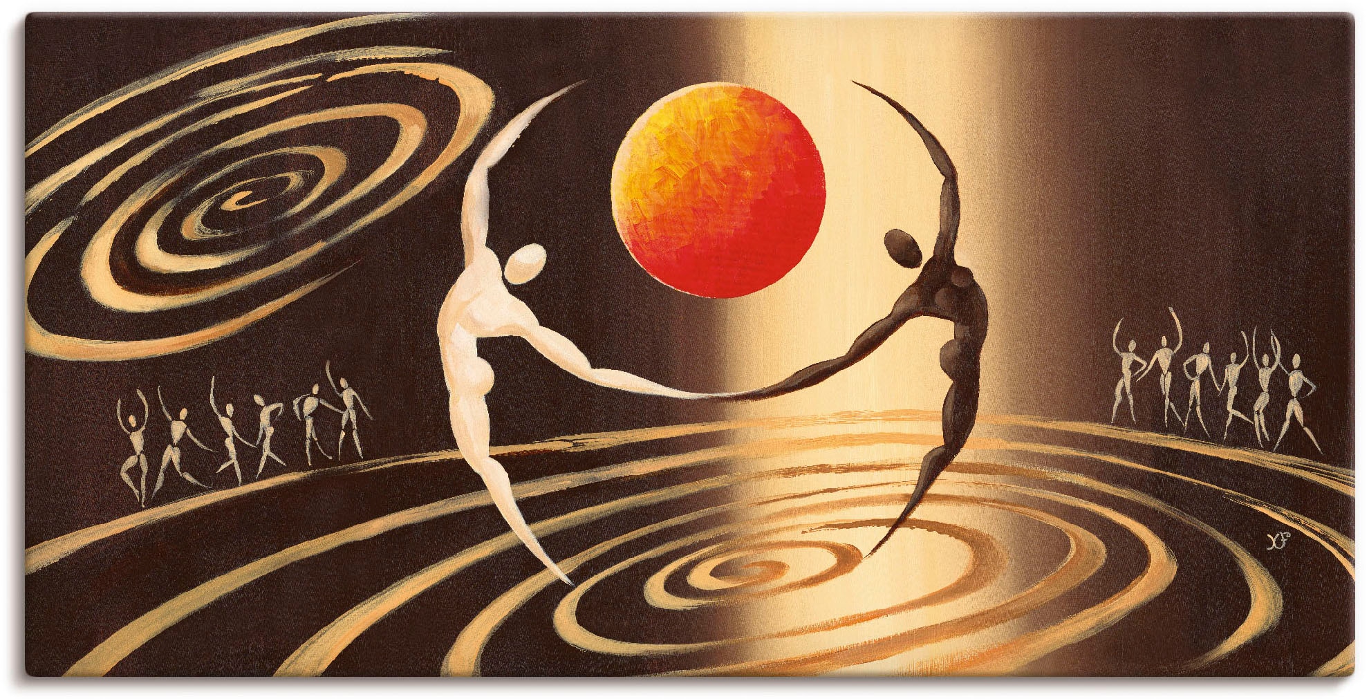 Artland Leinwandbild "Über dem Universum" Paar 1 Stk. tlg. auf Holzrahmen g günstig online kaufen