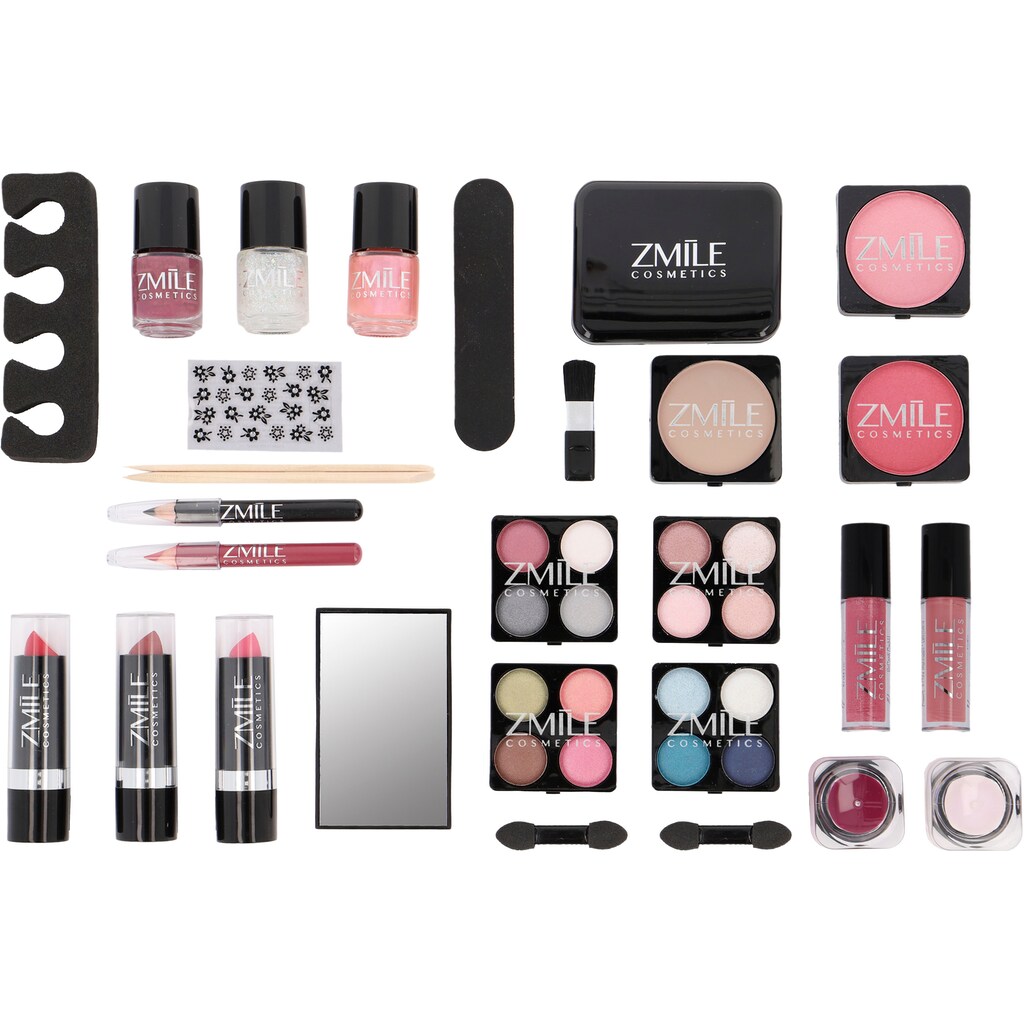 ZMILE COSMETICS Kosmetik-Koffer »Acrylic'«, (42 tlg.)