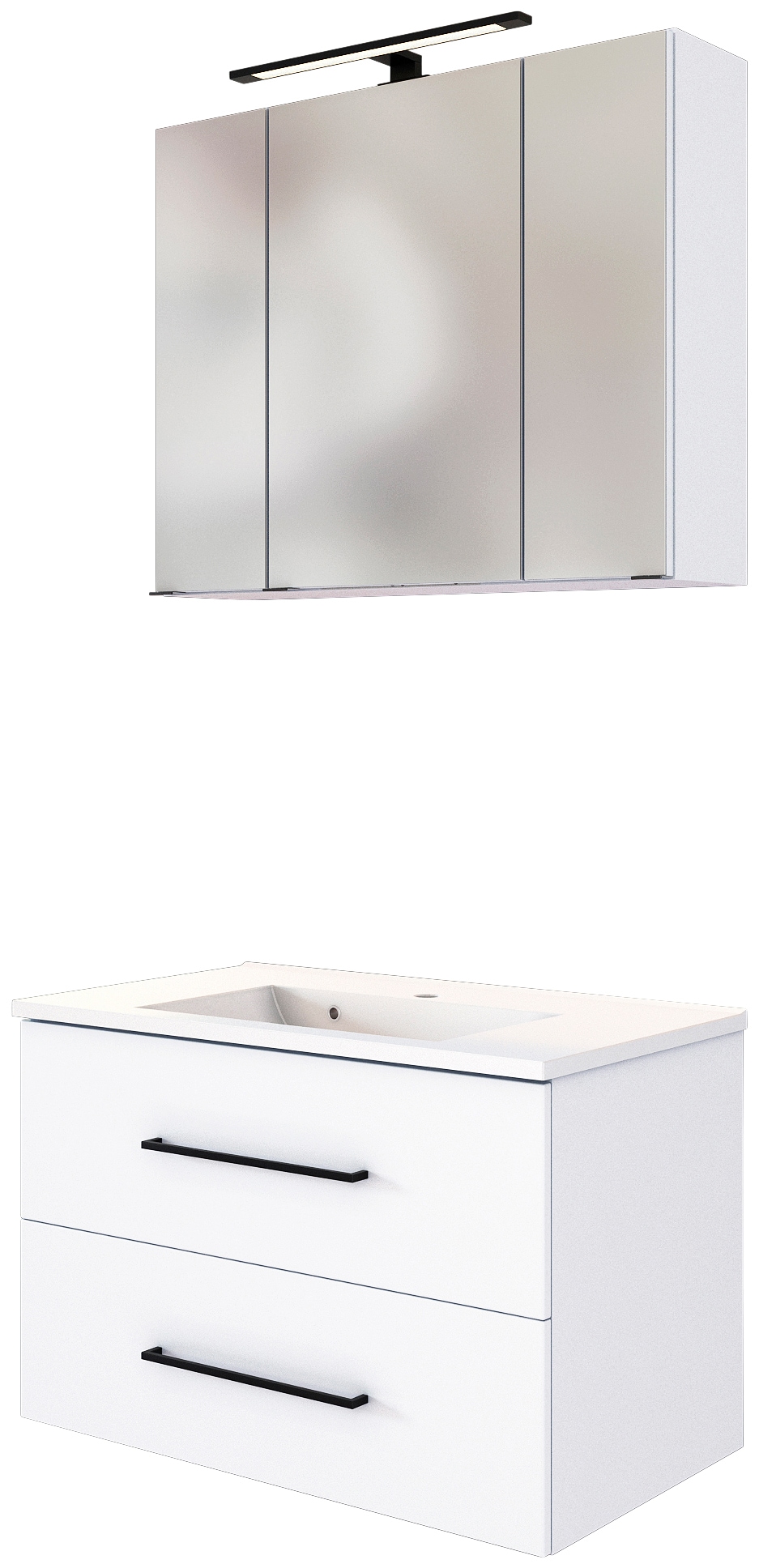 welltime Badmöbel-Set "Luena" Set, 2 Stk. tlg. Breite 80 cm, Softclose-Funk günstig online kaufen