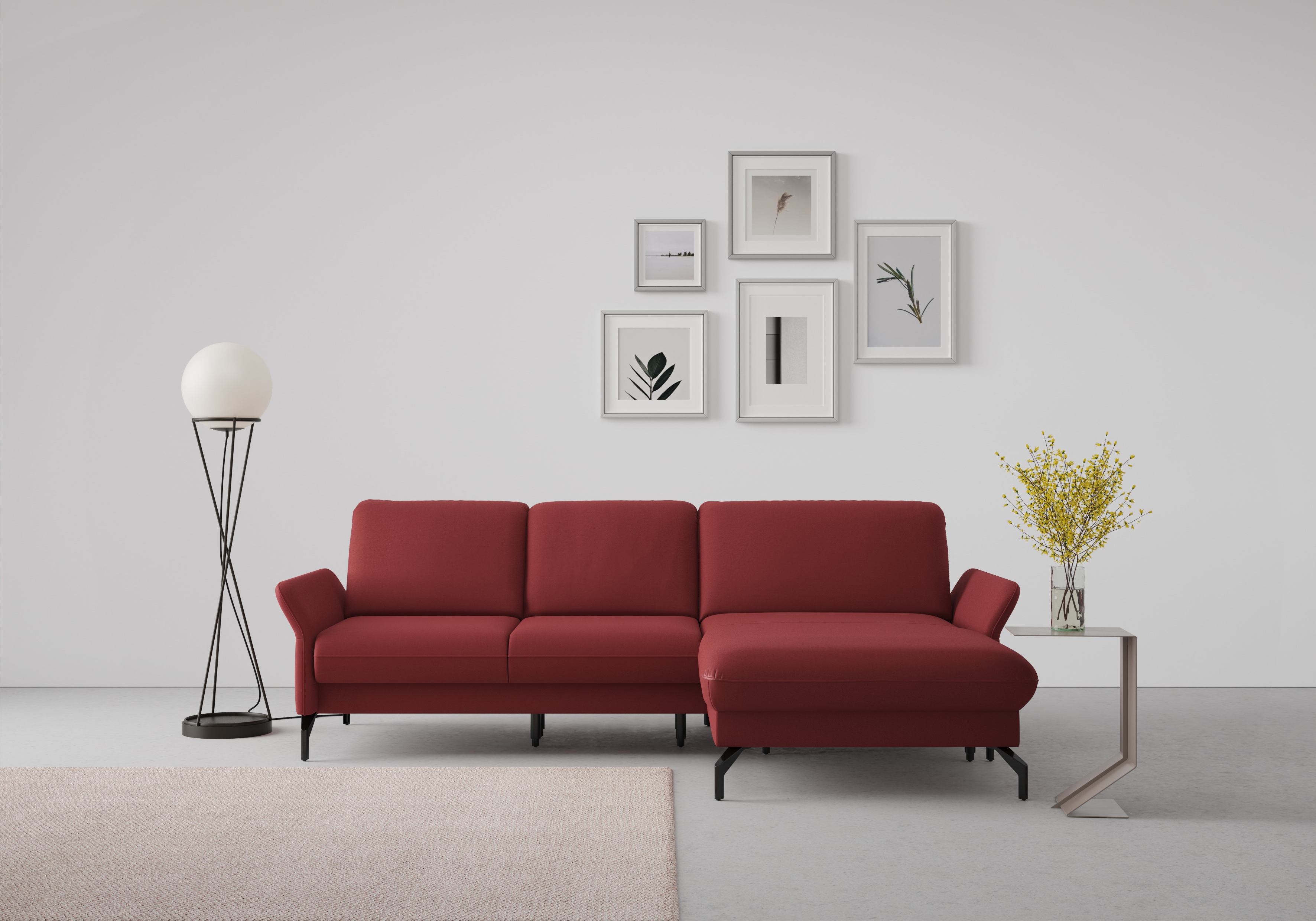sit&more Ecksofa "Fashion L-Form" wahlweise mit Kopfteilverstellung und Vorziehsitz, motorisch