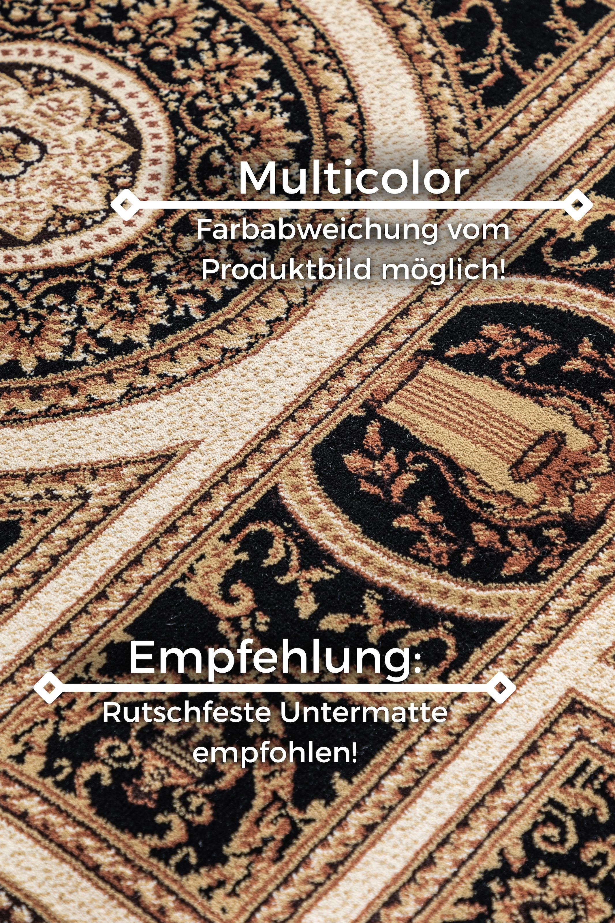 NORTHRUGS Teppich »Guzara«, rechteckig, 8 mm Höhe, Orient Optik, Läufer, strapazierfähig, pflegeleicht, robust
