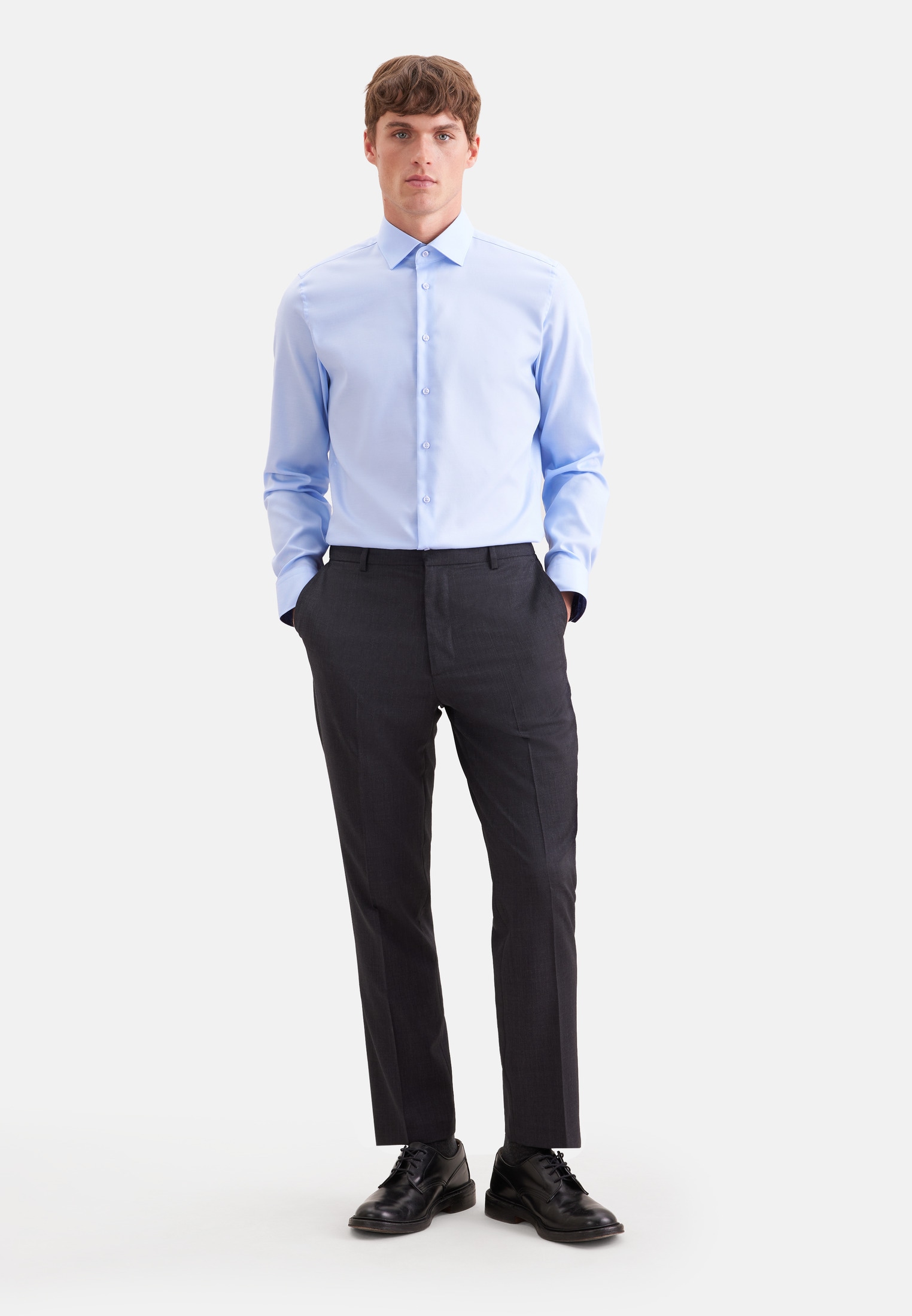 seidensticker Businesshemd »Schwarze Rose« Slim 1/1 Kentkragen Uni