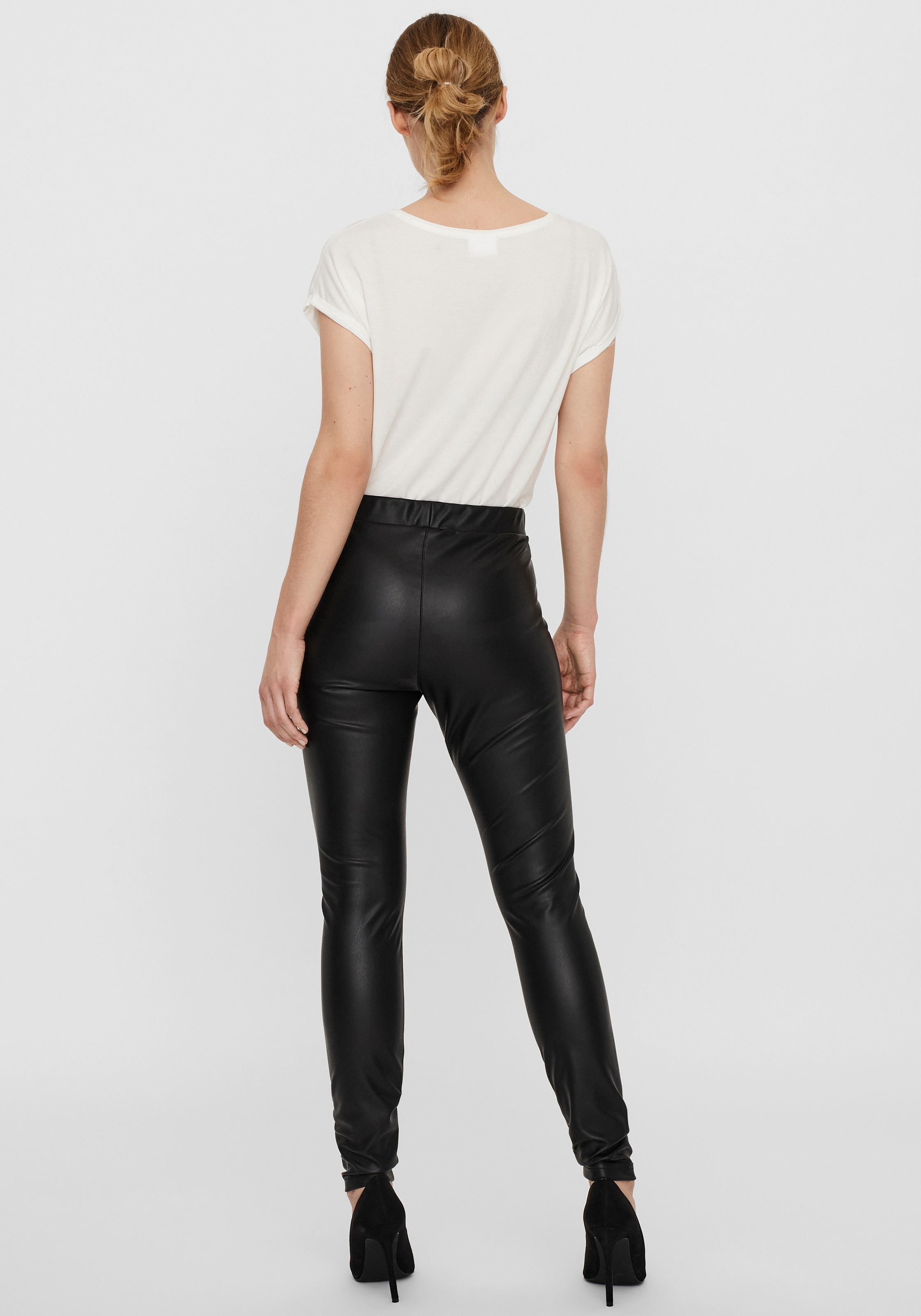 Vero Moda Lederimitathose »VMGANA MR PL LEGGING«