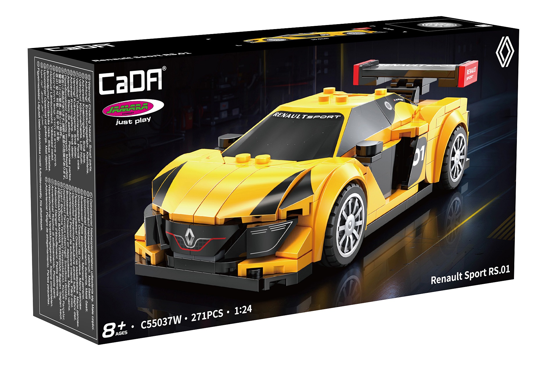 Jamara Konstruktions-Spielset »CaDA, Brick, Renault Sport RS.01 gelb (402909)« im Maßstab 1:24