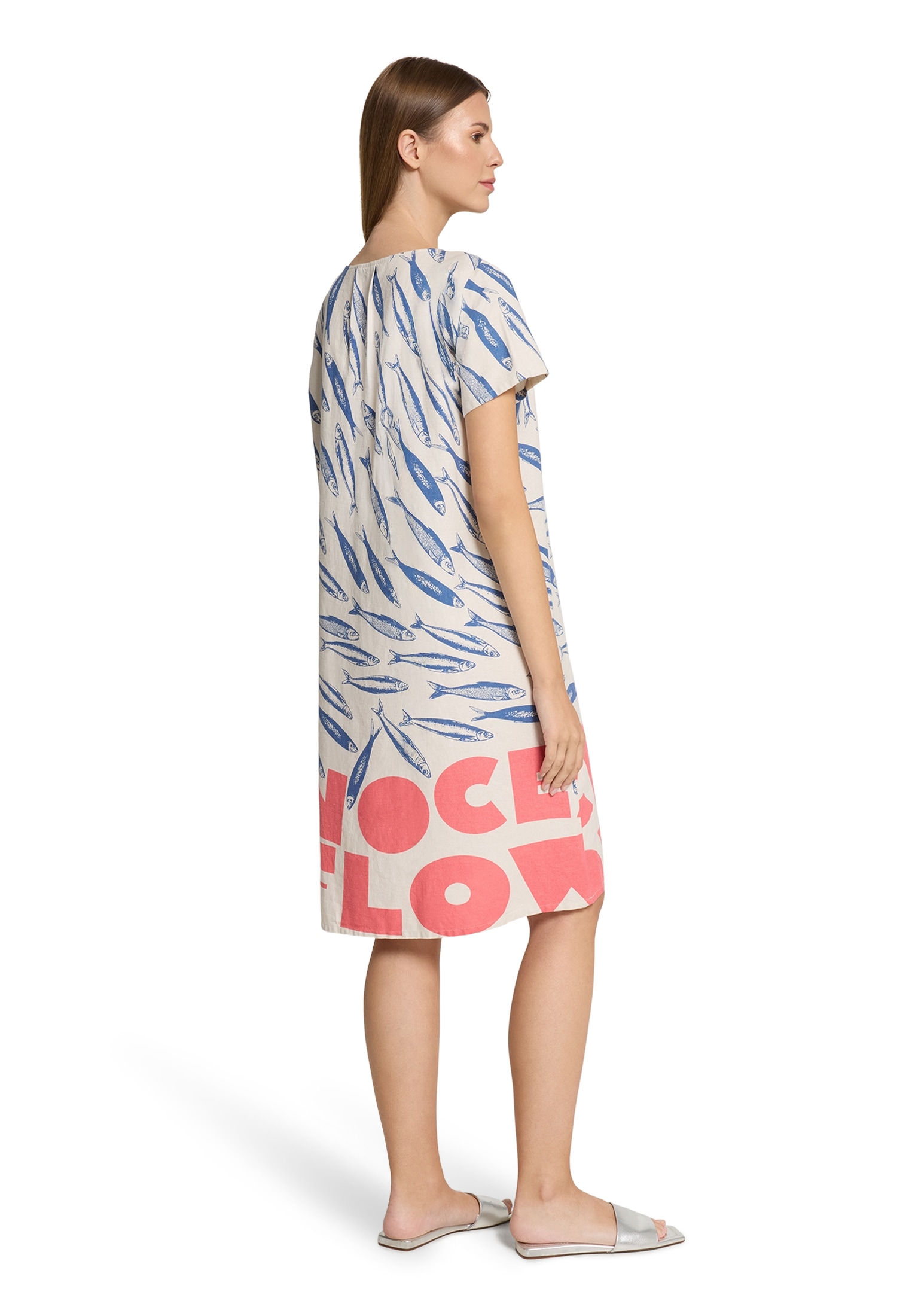 Betty Barclay Sommerkleid »Betty Barclay Damen Leinenkleid mit V-Ausschnitt«, Form