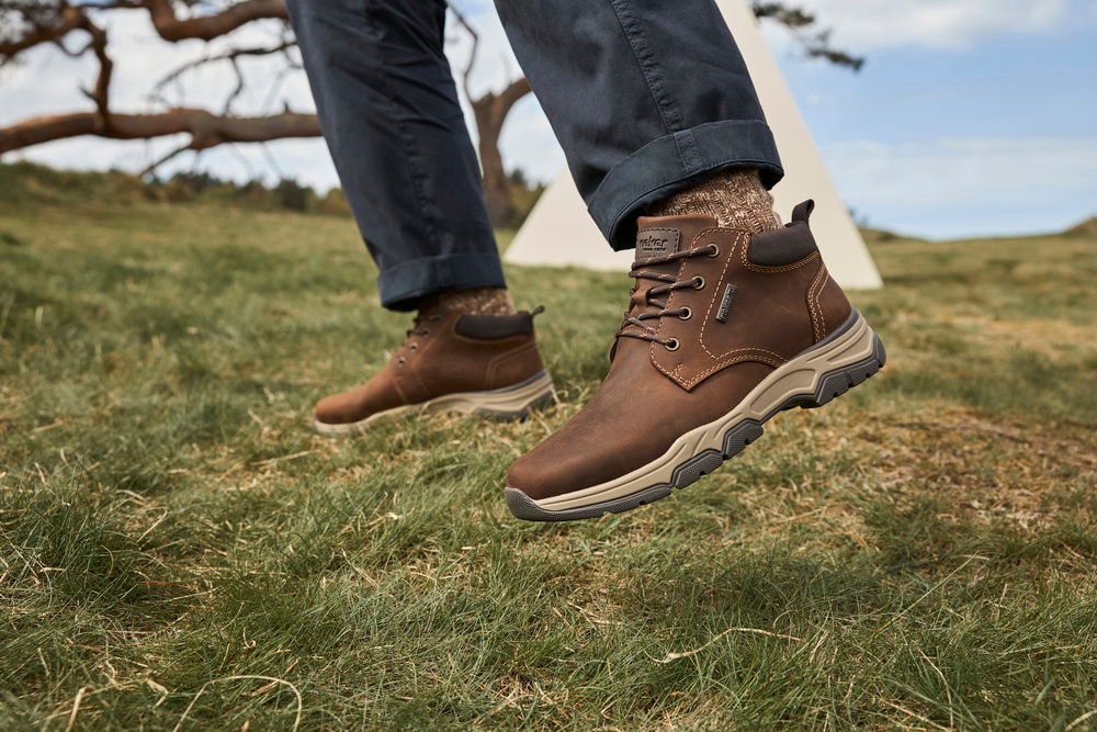 Thumbnail - Rieker Schnürboots Stiefelette, Casual Boots mit Schaftrandpolsterung, TEX-Membran