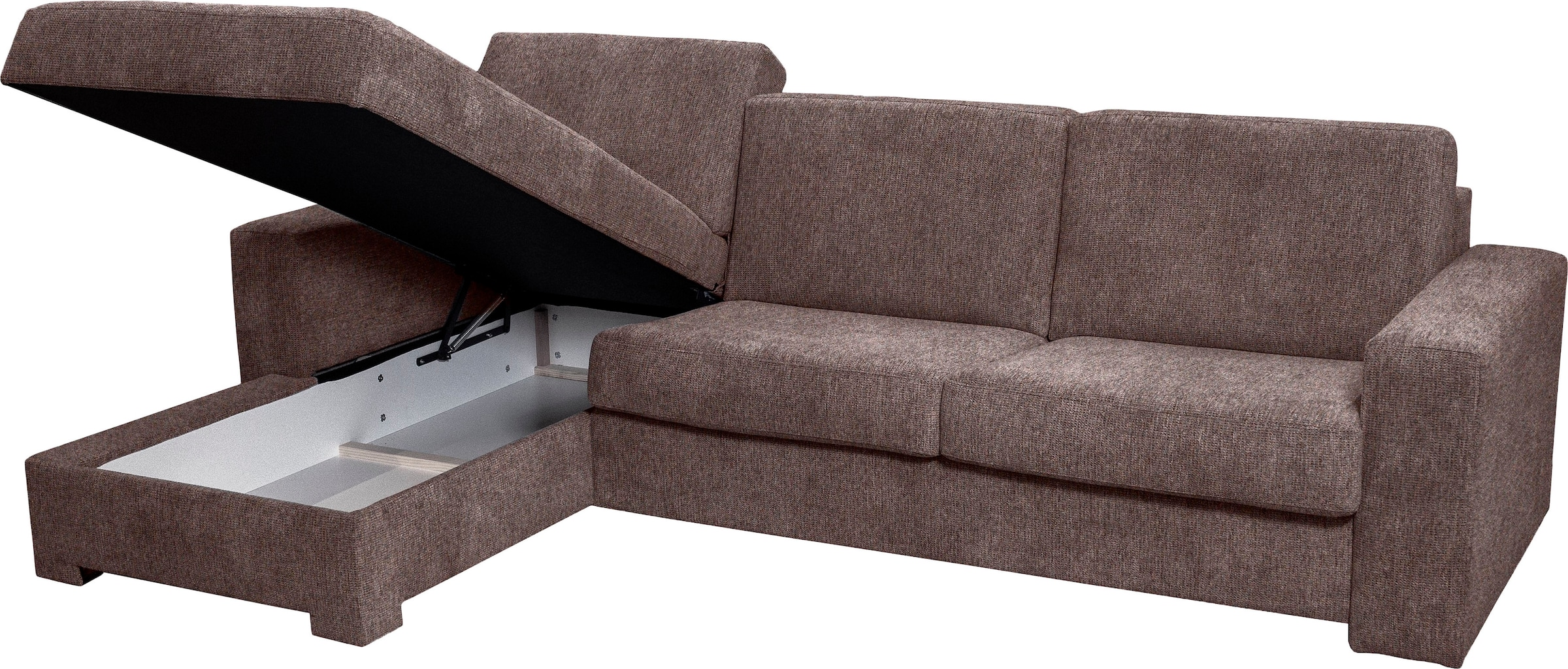 Home affaire Ecksofa Roma "L" Dauerschlaffunktion, mit Unterfederung, Matratzenhöhe 14cm, Liegemaße ca 163x198 cm, L-Form