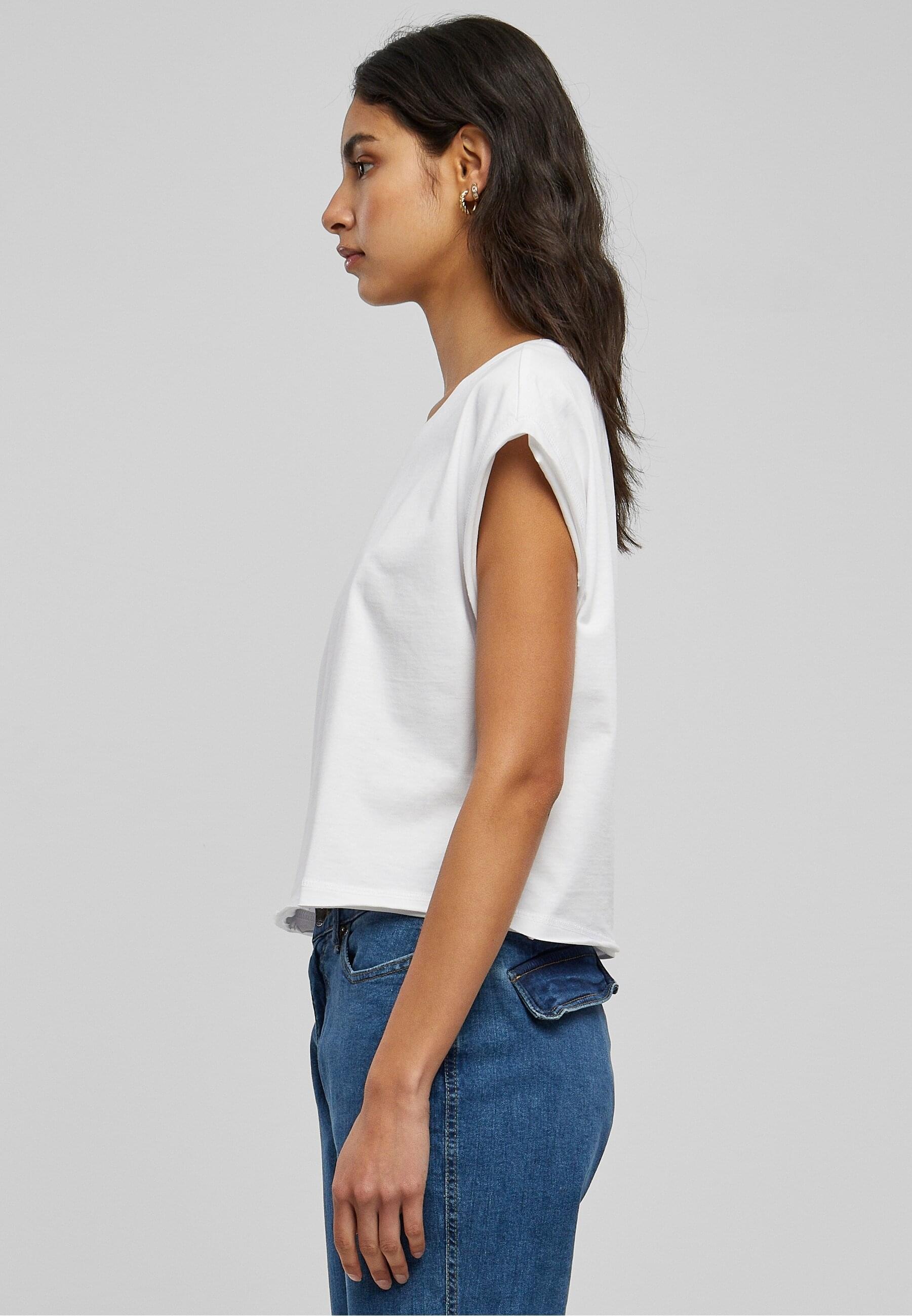 URBAN CLASSICS T-Shirt »Urban Classics Damen Ladies Organic Open Edge Tee«, (1 tlg.)