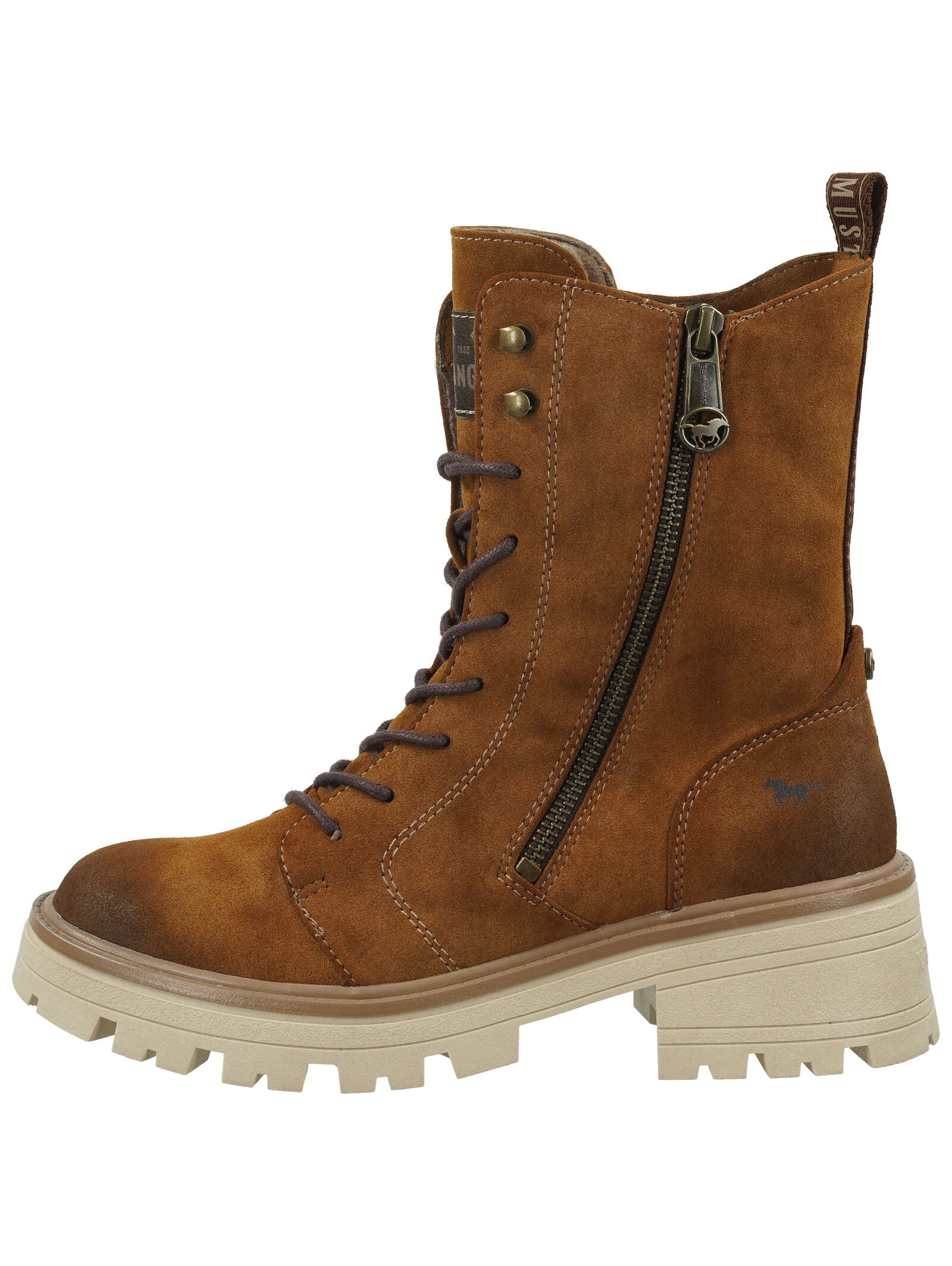 Mustang Shoes Schnürstiefelette »Mustang Shoes Stiefelette Lederimitat«