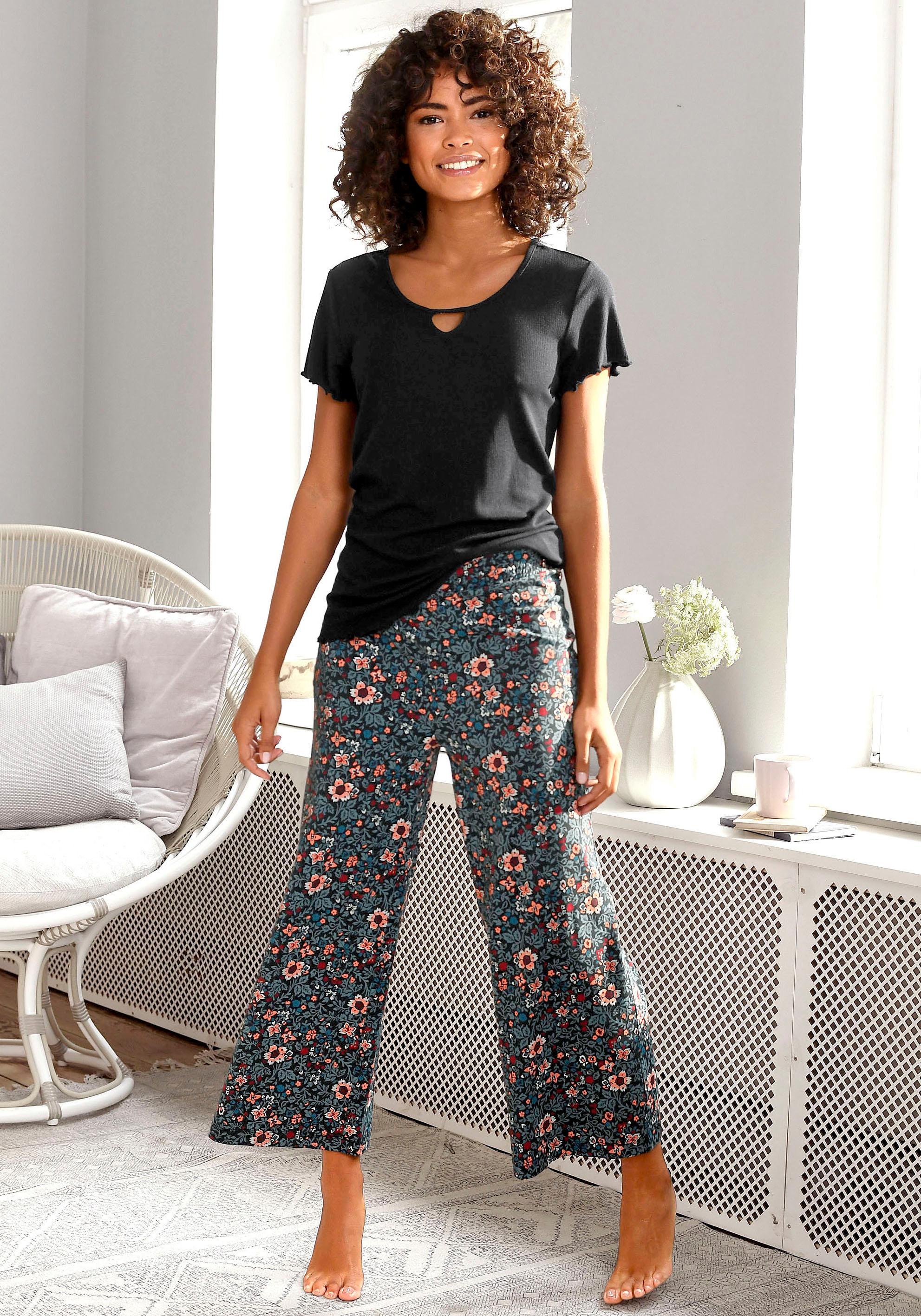 Thumbnail - s.Oliver Pyjamahose im Allover-Muster mit elastischem Bund