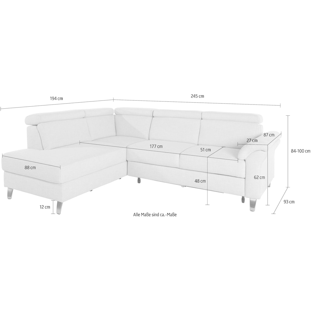 sit&more Ecksofa »Arngast L-Form«