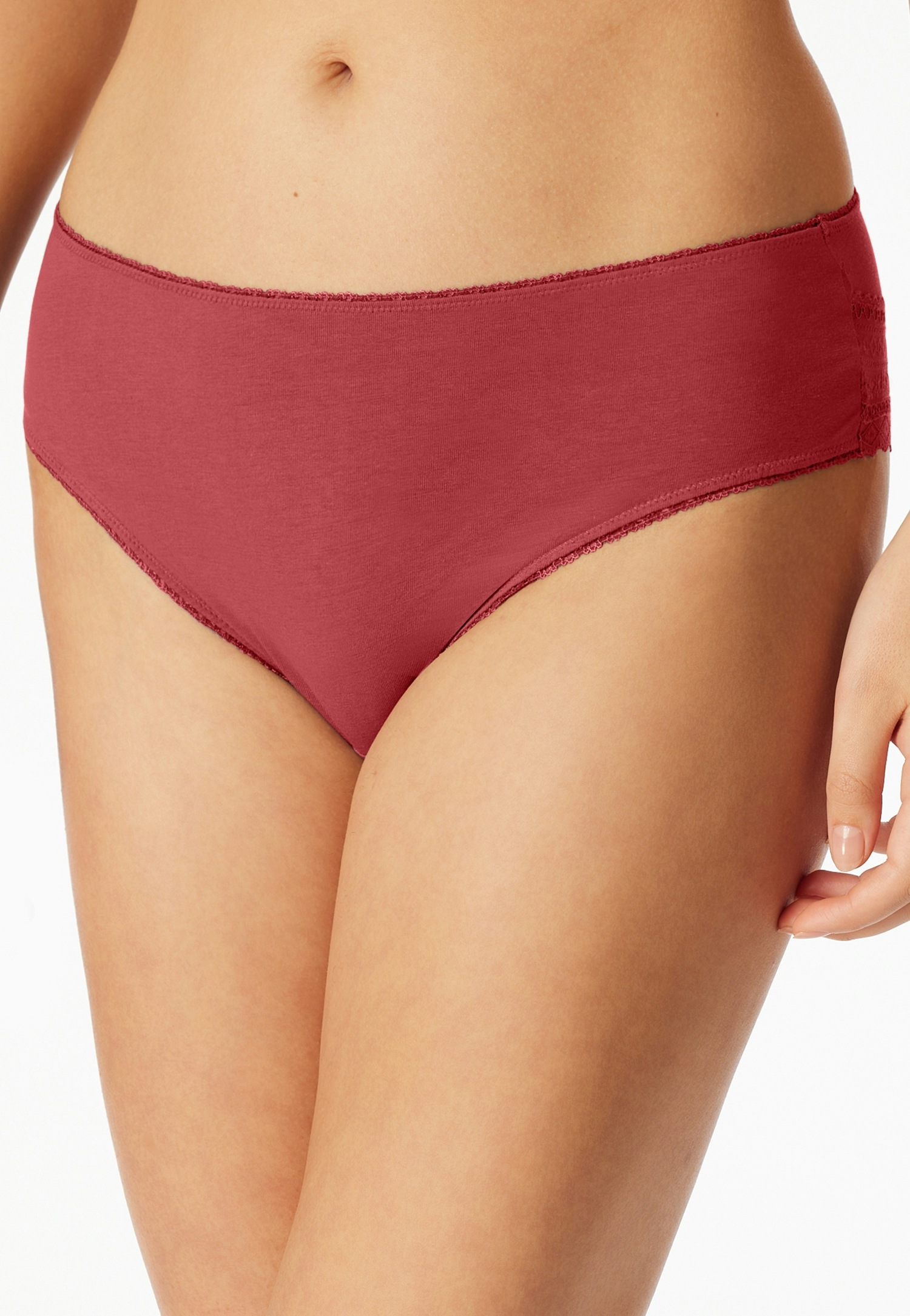 Schiesser Brasilslip »Modern Multipacks«, (3er Pack), Spitzenbänder, Single-Jersey, Baumwollmischung