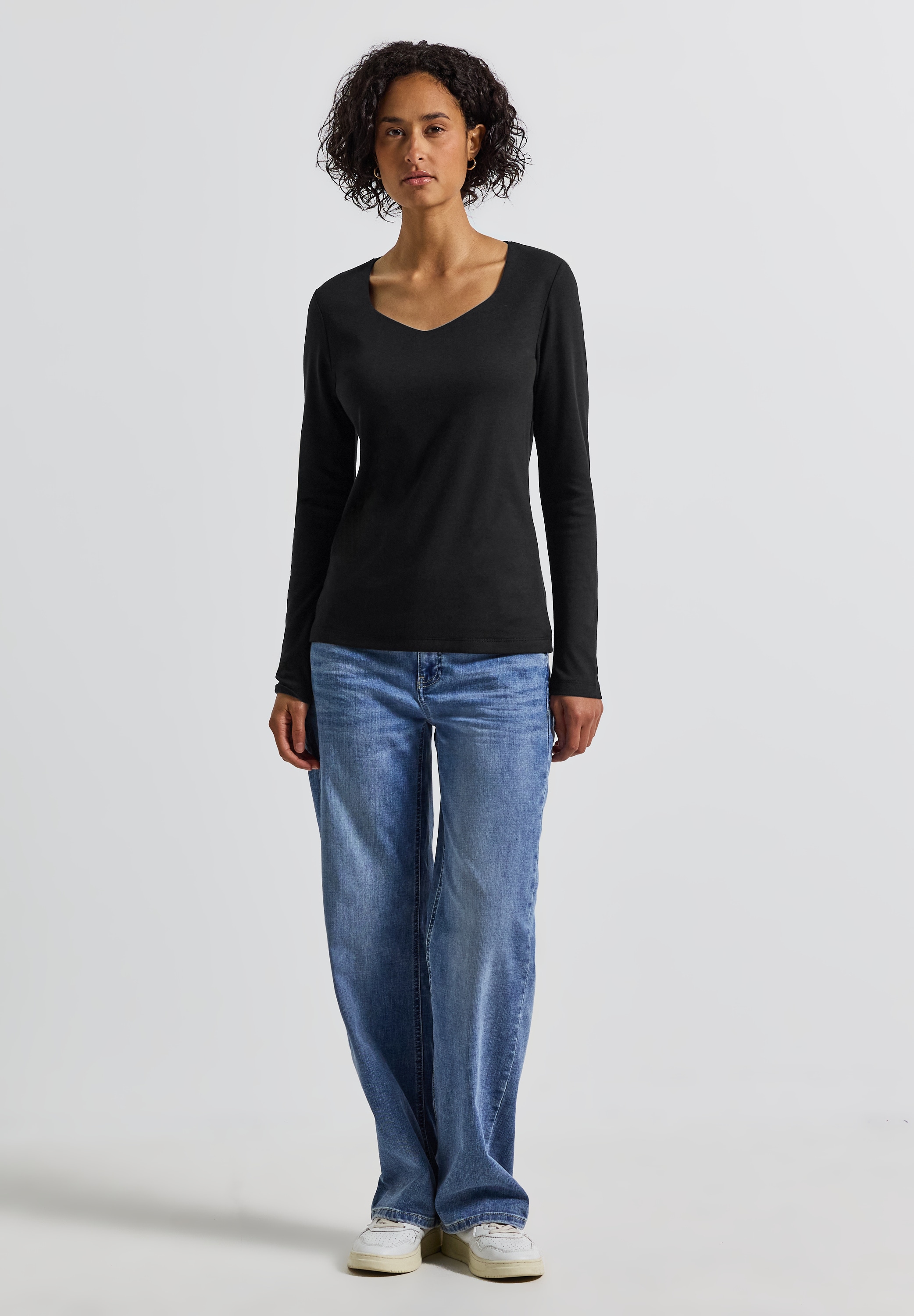 STREET ONE Langarmshirt, im soften Baumwoll-Mix