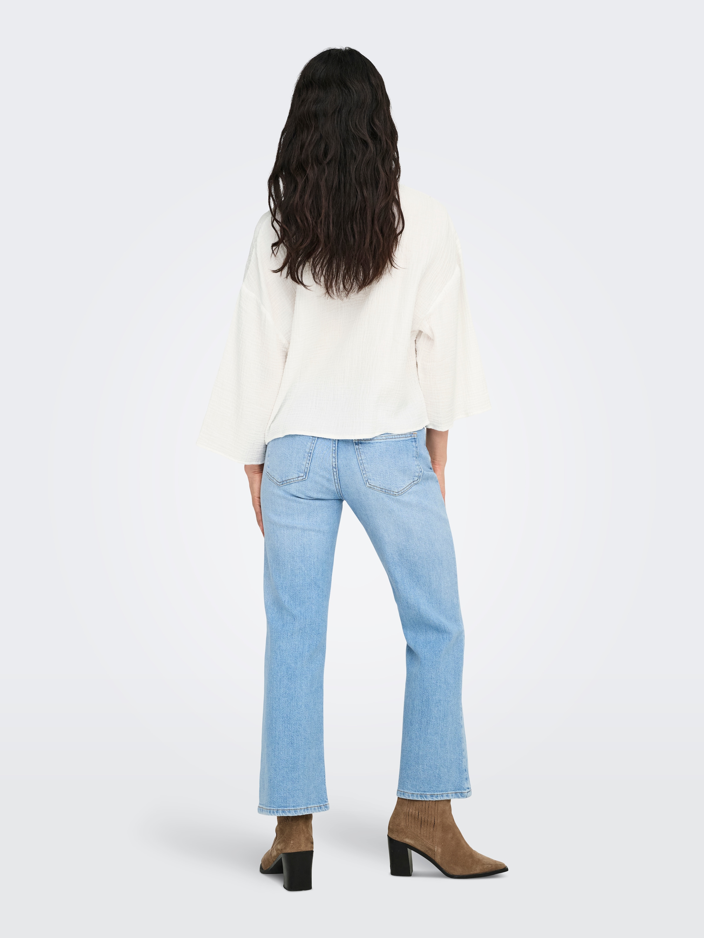 JDY Hemdbluse »JDYTHEIS LIFE 3/4 CROP SHIRT WVN NOOS« Baumwolle, regular fit