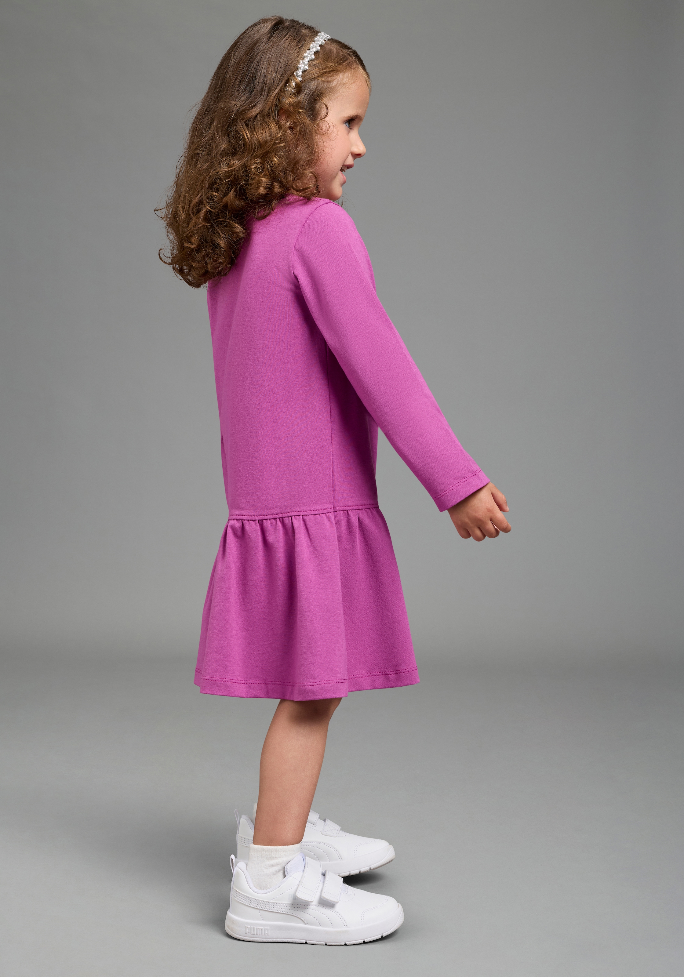 KIDSWORLD Jerseykleid »HAPPY GLITZER TAG« kniefreie Länge,  verspielter Look,  aus Baumwollmischung